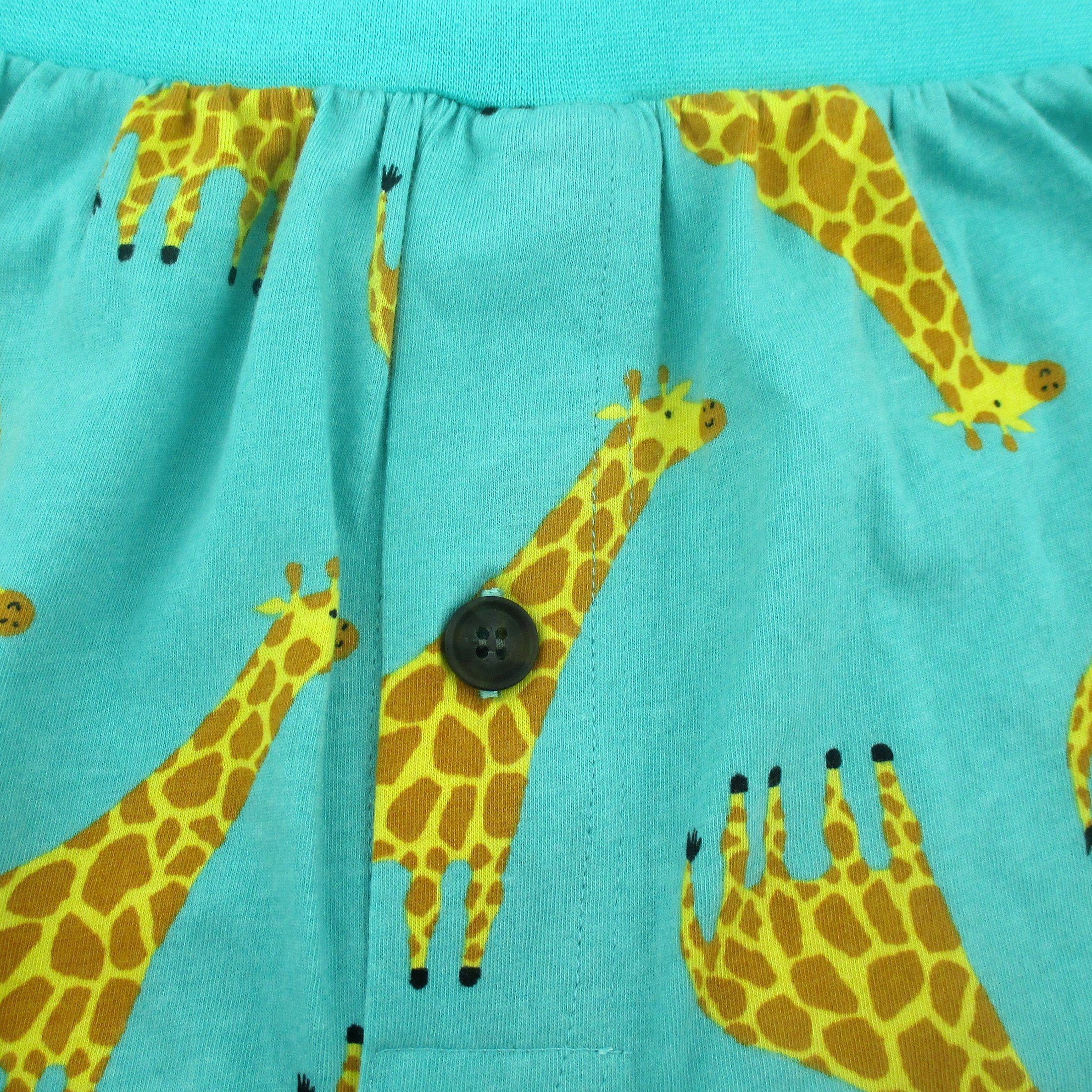 Cute Cartoon Giraffe All Over Print Cotton Jersey Knit Boxer Shorts