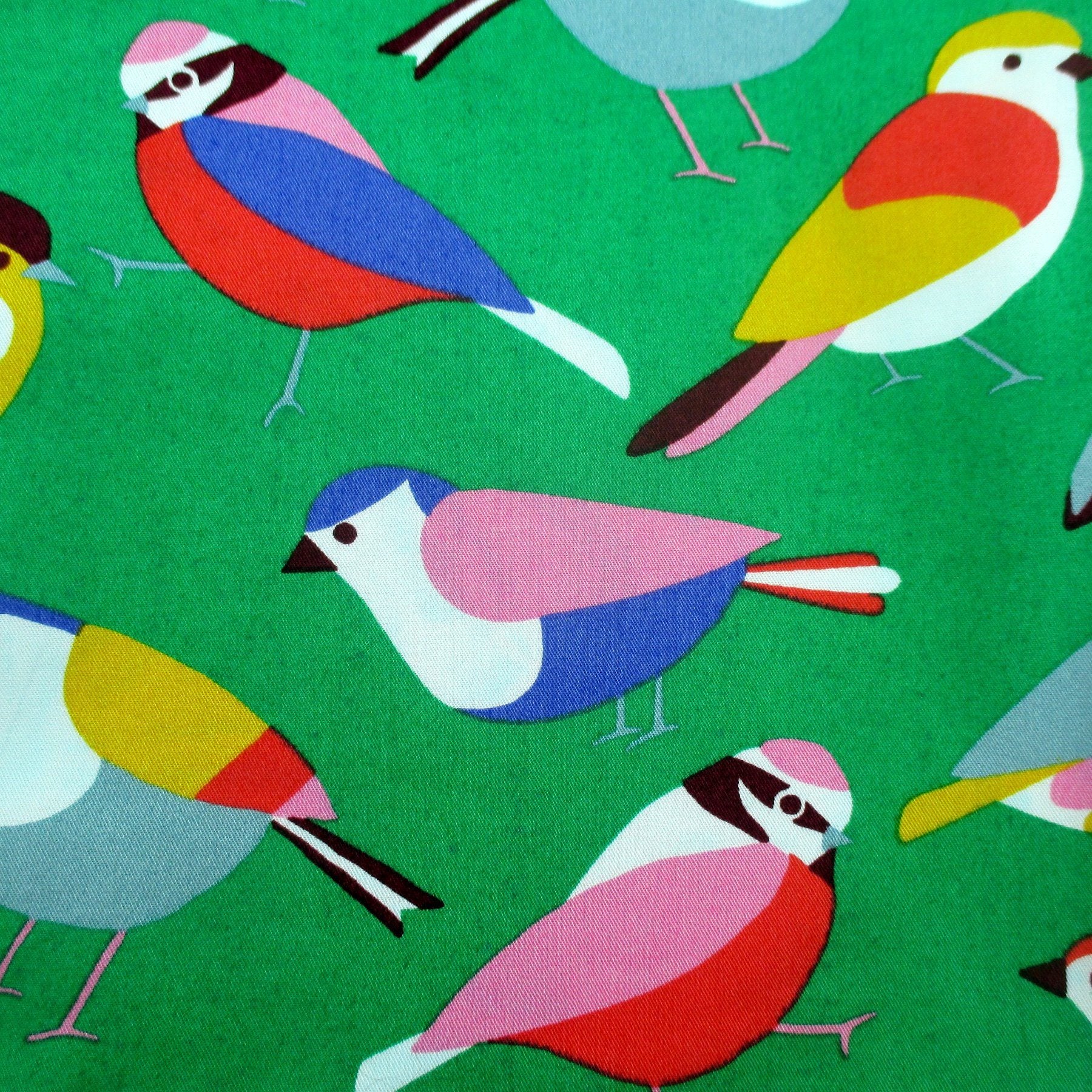 Bright Green Bird All Over Print Mini Cross Body Duck Tote Bag for Women