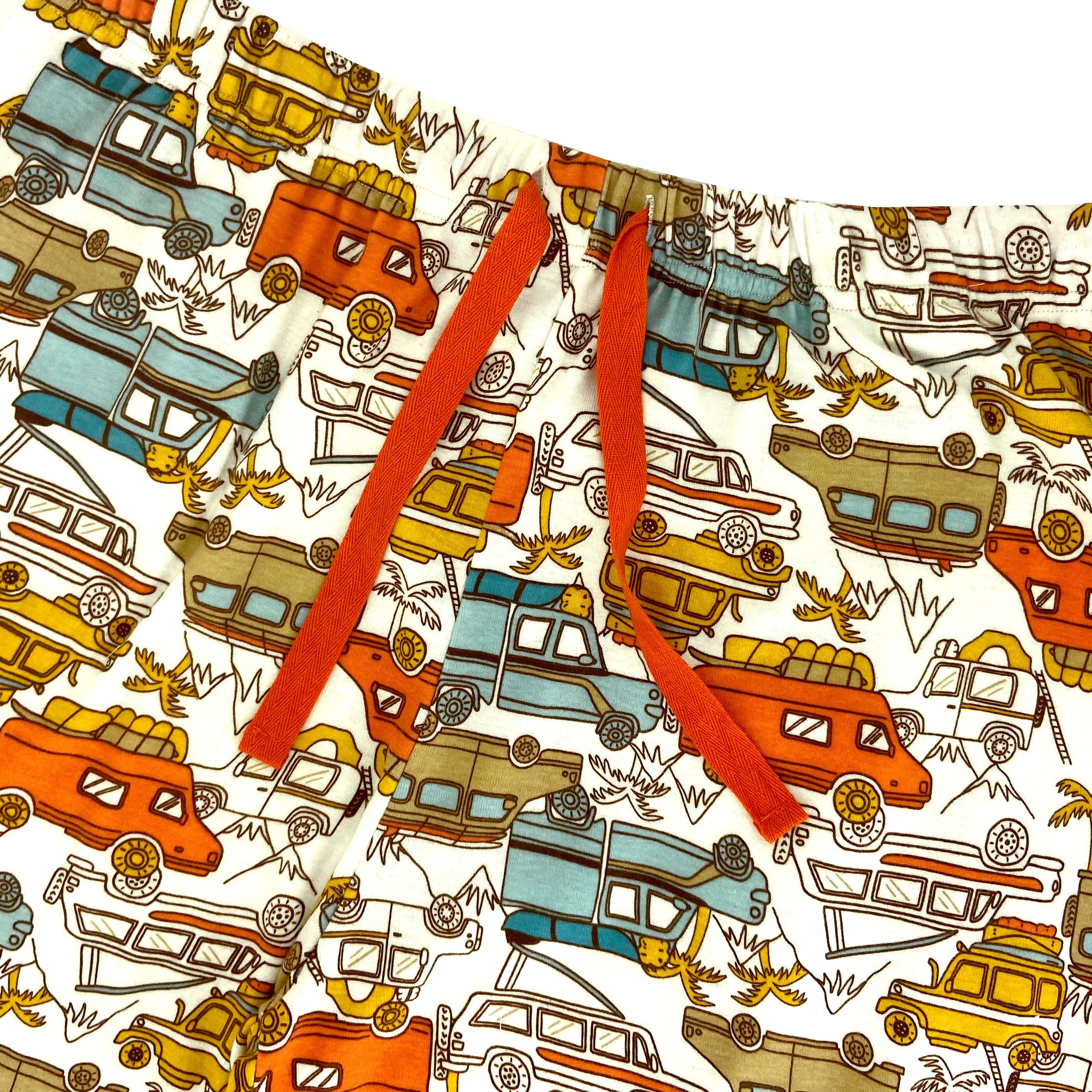Men's Travel Inspired RVs and Wagons Print Soft Cotton Pajama Pants