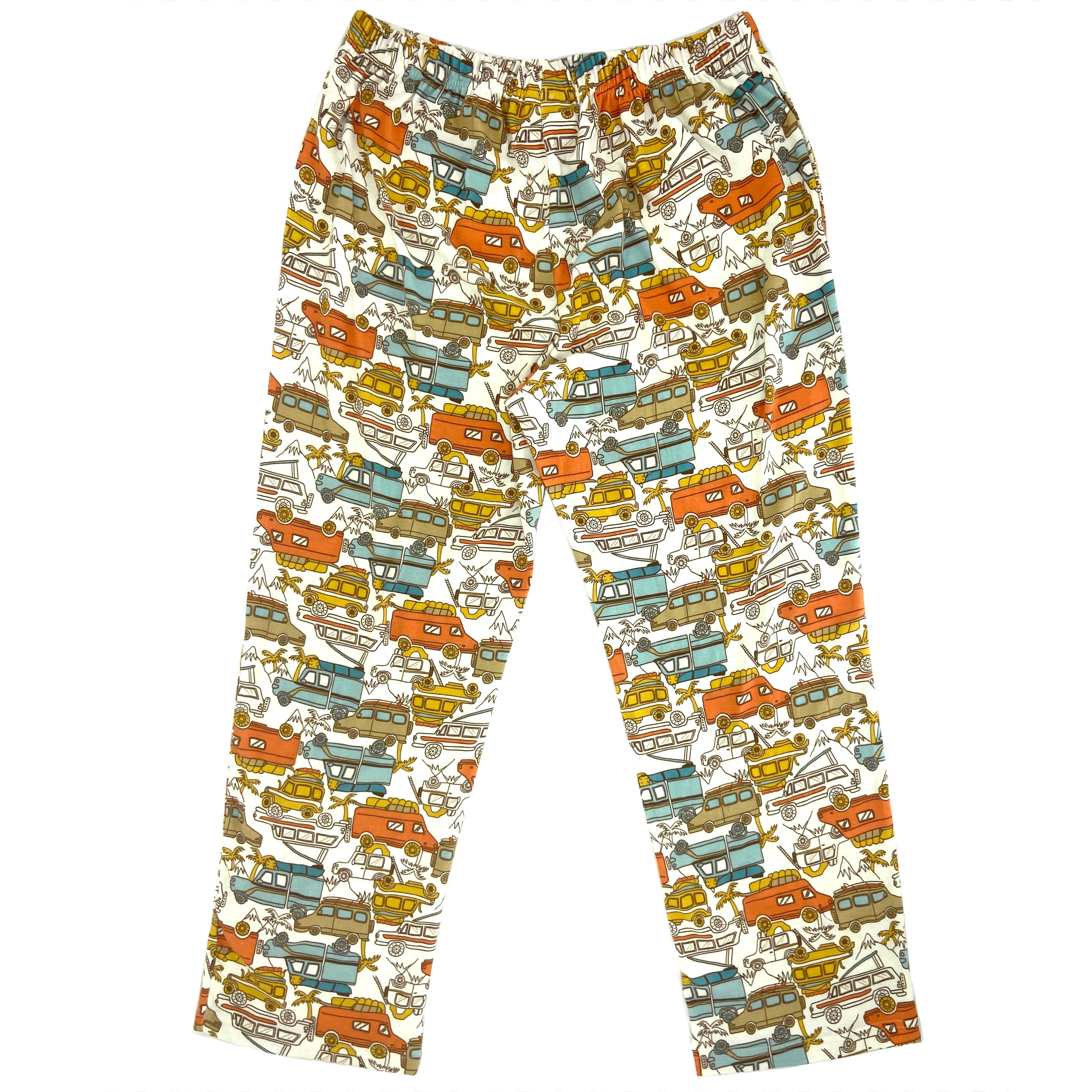 Men's Travel Inspired RVs and Wagons Print Soft Cotton Pajama Pants