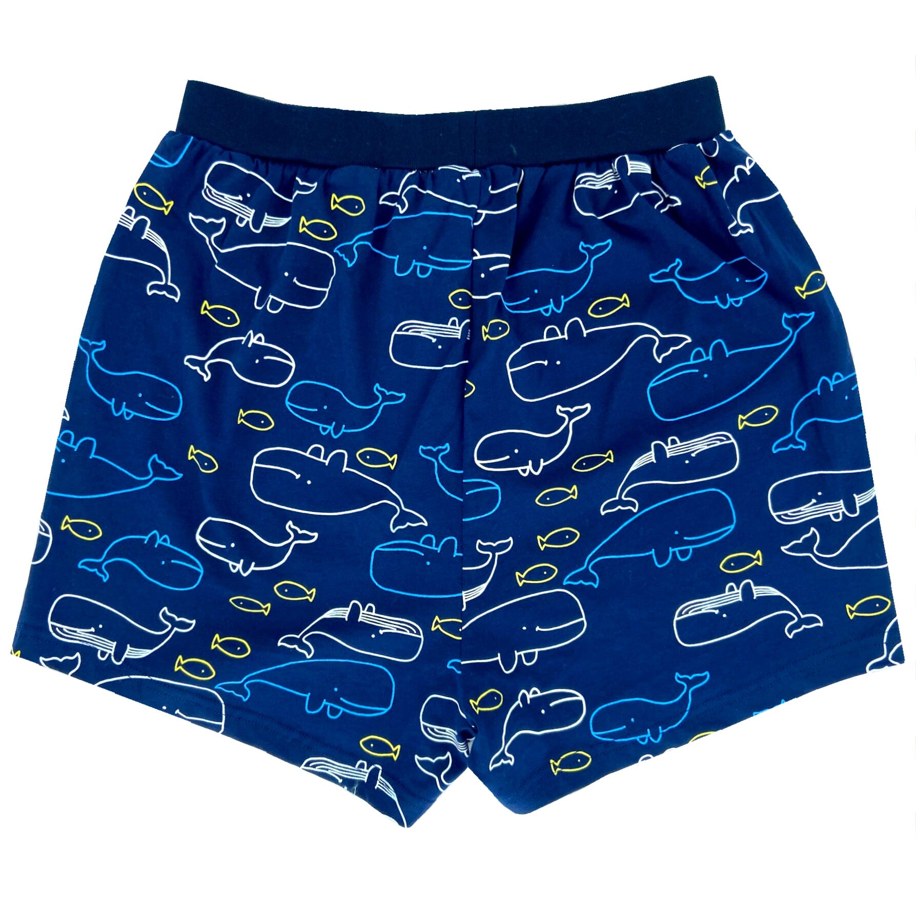 Men's Blue Whale All Over Print Animal Themed Jersey Knit PJ Bottoms