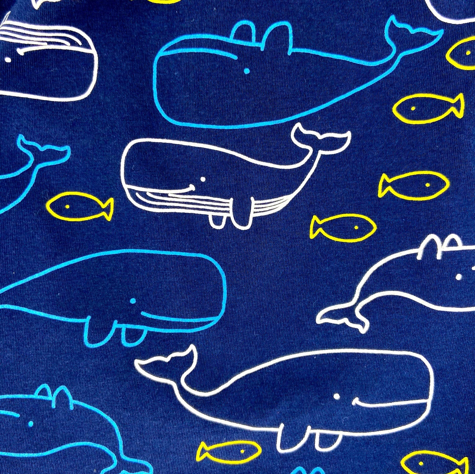 Men's Blue Whale All Over Print Animal Themed Jersey Knit PJ Bottoms