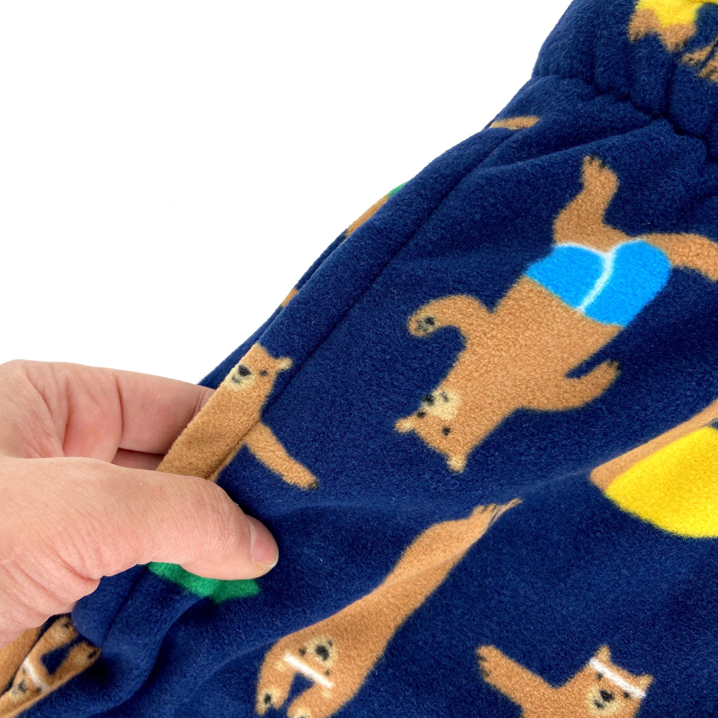 Soft Warm Cozy Fleece Pajama Bottoms. Bears Doing Yoga Print Pants