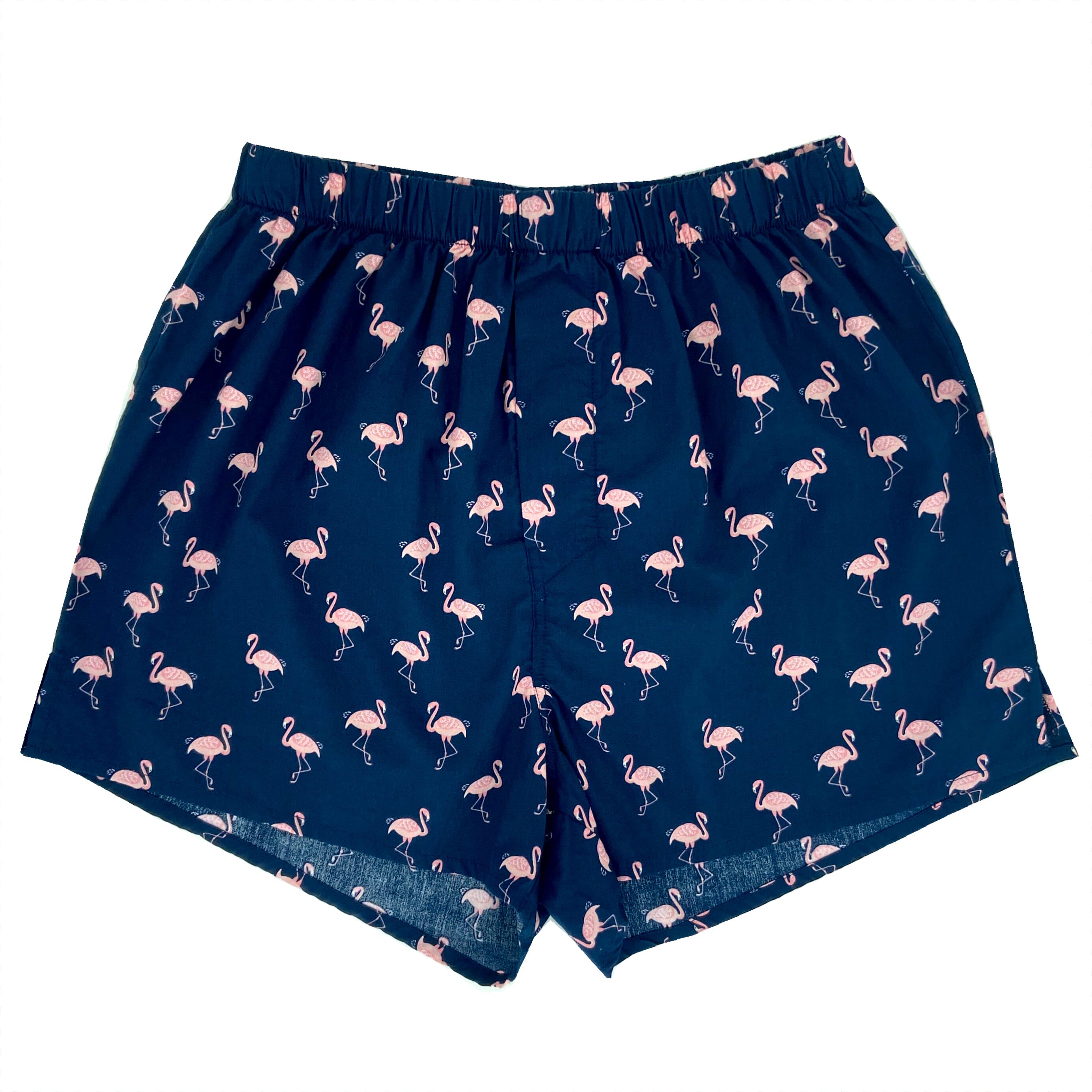 Men's Flamingo All Over Novelty Print Boxer Shorts Underwear in Blue