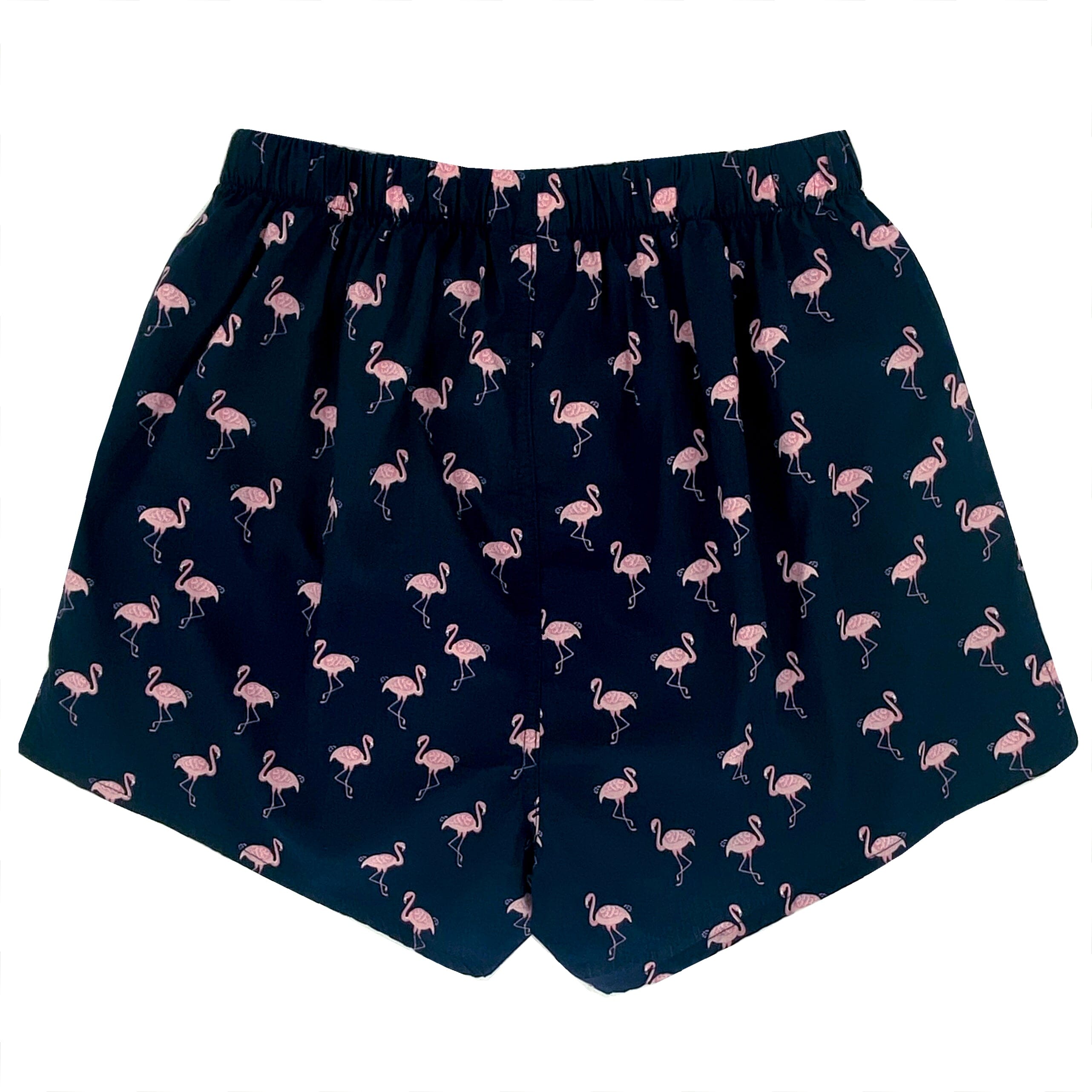 Men's Flamingo All Over Novelty Print Boxer Shorts Underwear in Blue