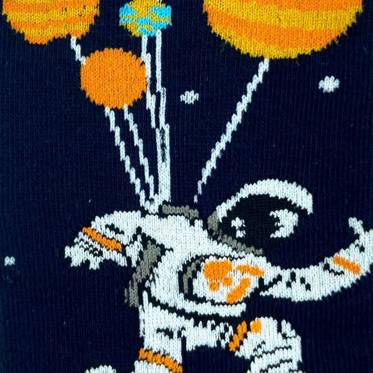 Space Travel Inspired Astronaut Floating in Deep Space Novelty Socks
