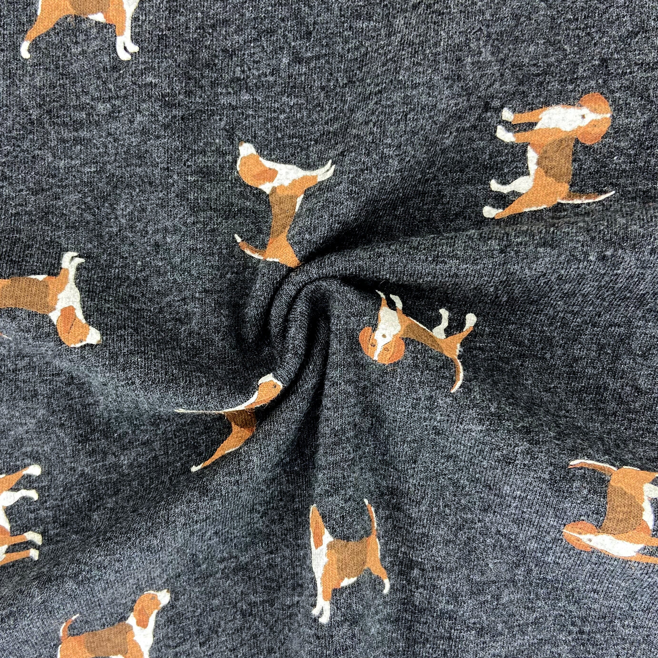 Men's Beagle Puppy All Over Print Novelty Crew Neck Cotton T-Shirt Top