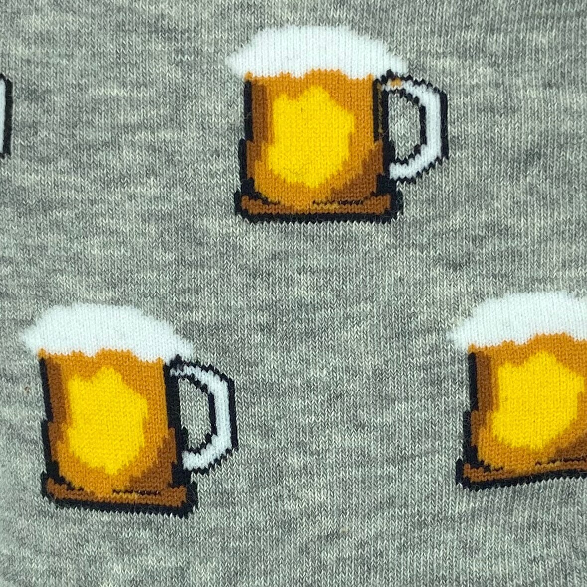 Unisex Liquor Lager Beer Ale All Over Print Novelty Crew Socks in Grey