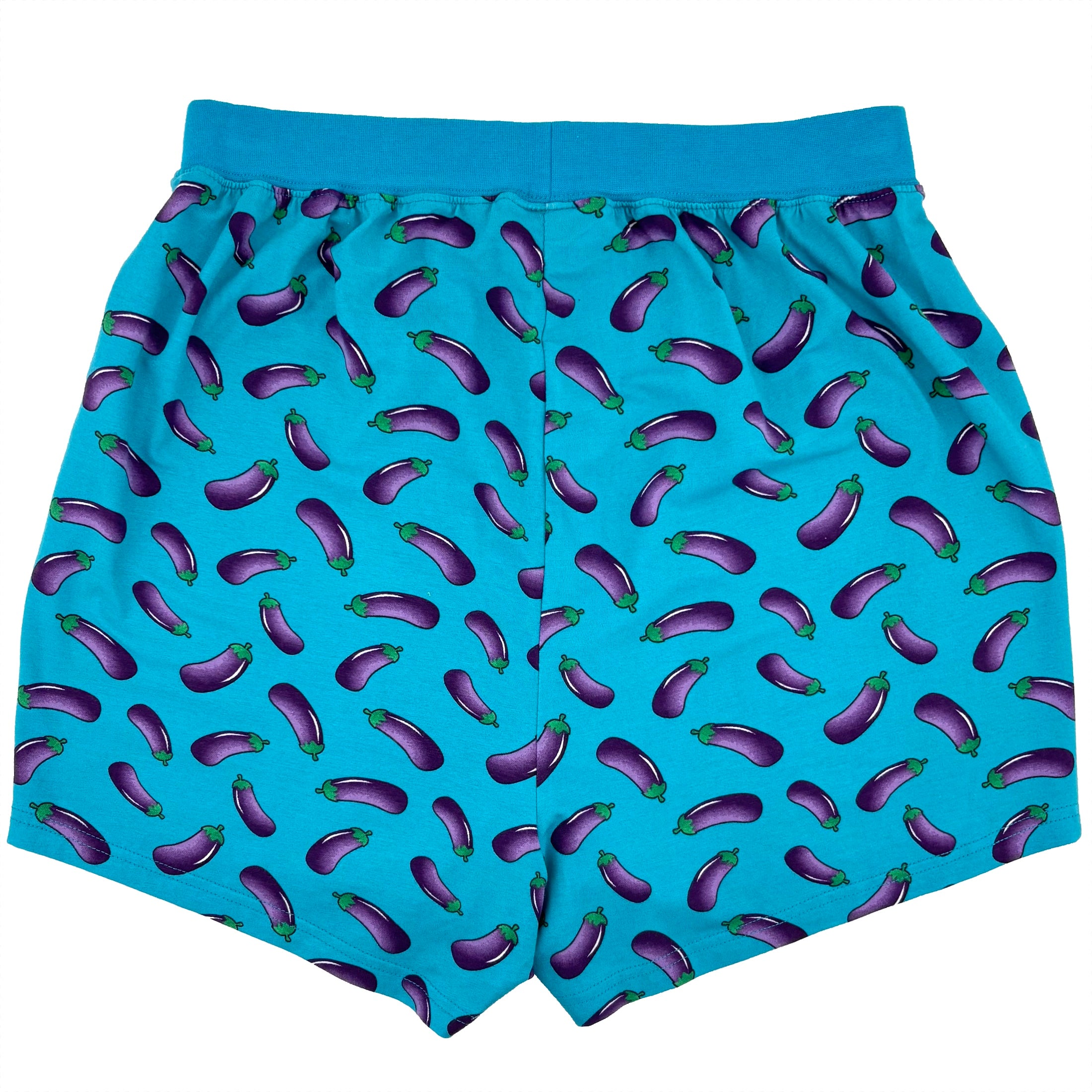 Men's Funny Novelty Print Eggplant Aubergine Patterned Pajama Shorts