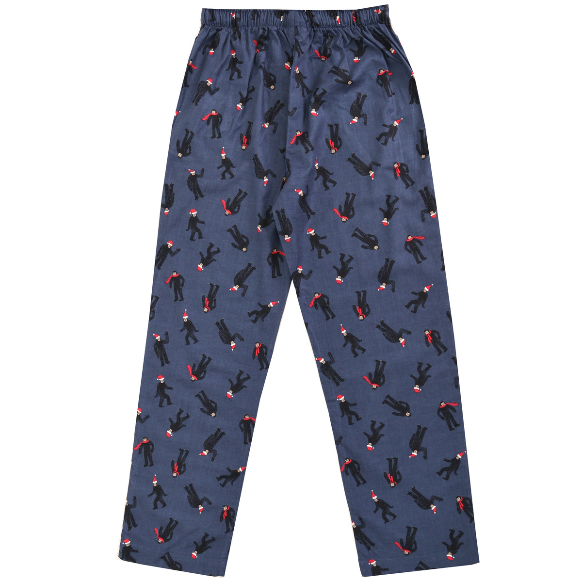 Men's Santa Sasquatch Bigfoot Yeti All Over Long Flannel Pajama Pants
