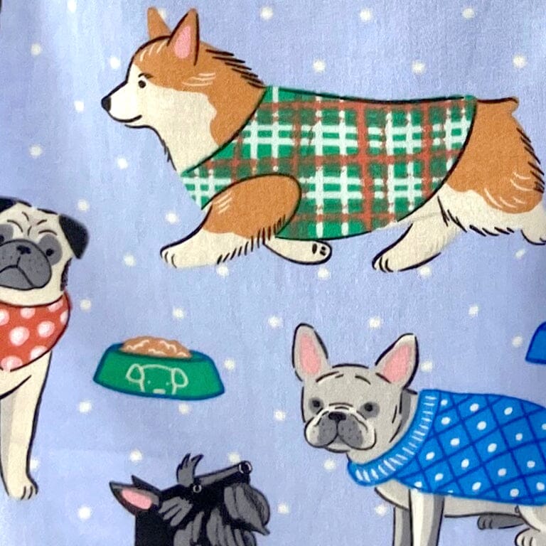 Fun Polka Dotted Dogs All Over Print Cotton Boxer Shorts Underwear
