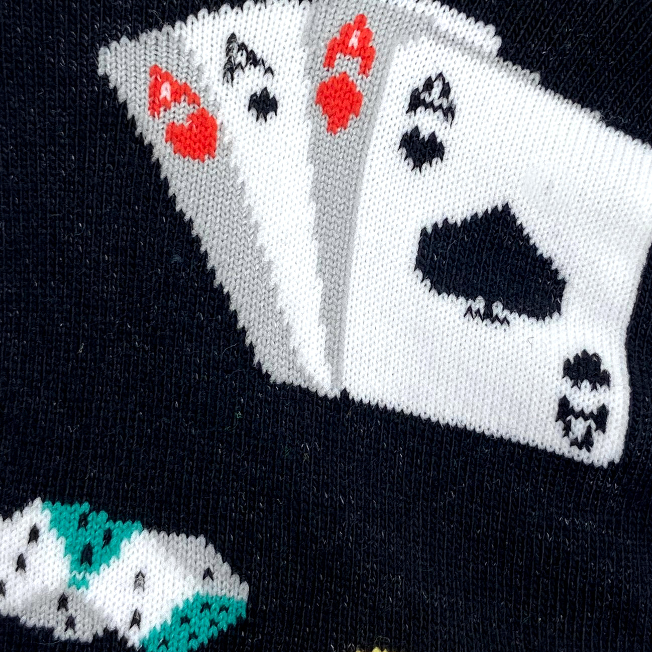 Unisex Gambling Casino Themed Lucky Four Leaf Clover Novelty Socks