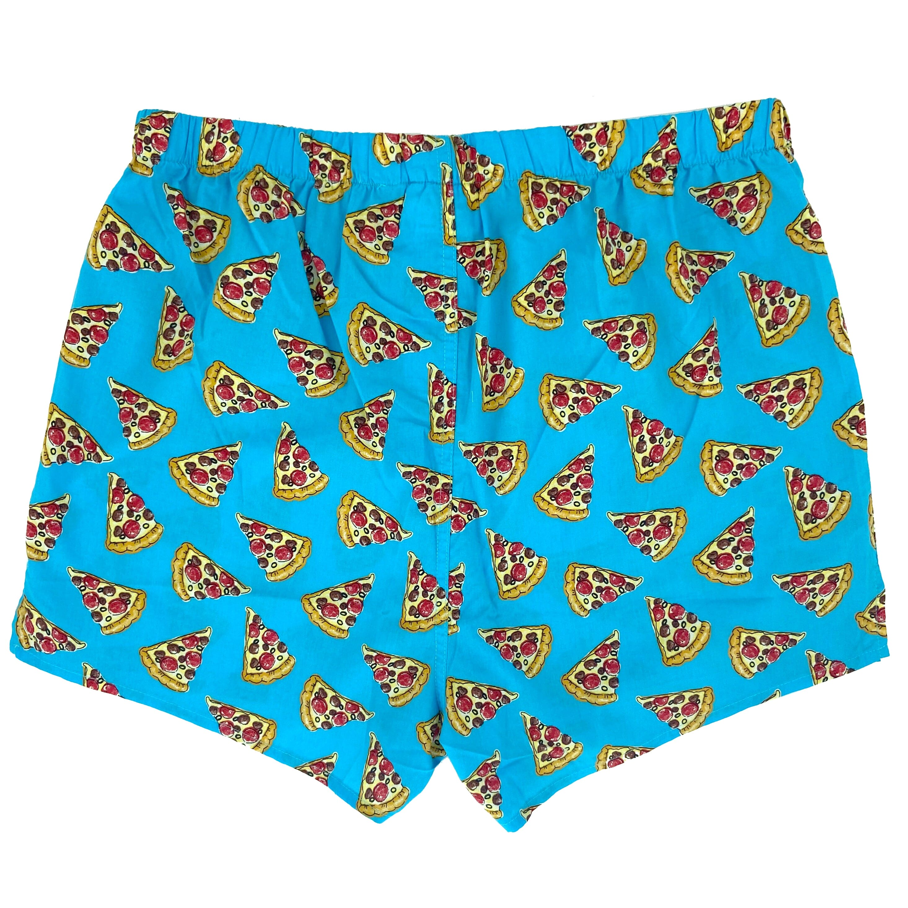 Buy Men's Cheesy Pepperoni Pizza Patterned Cotton Boxer Shorts Online