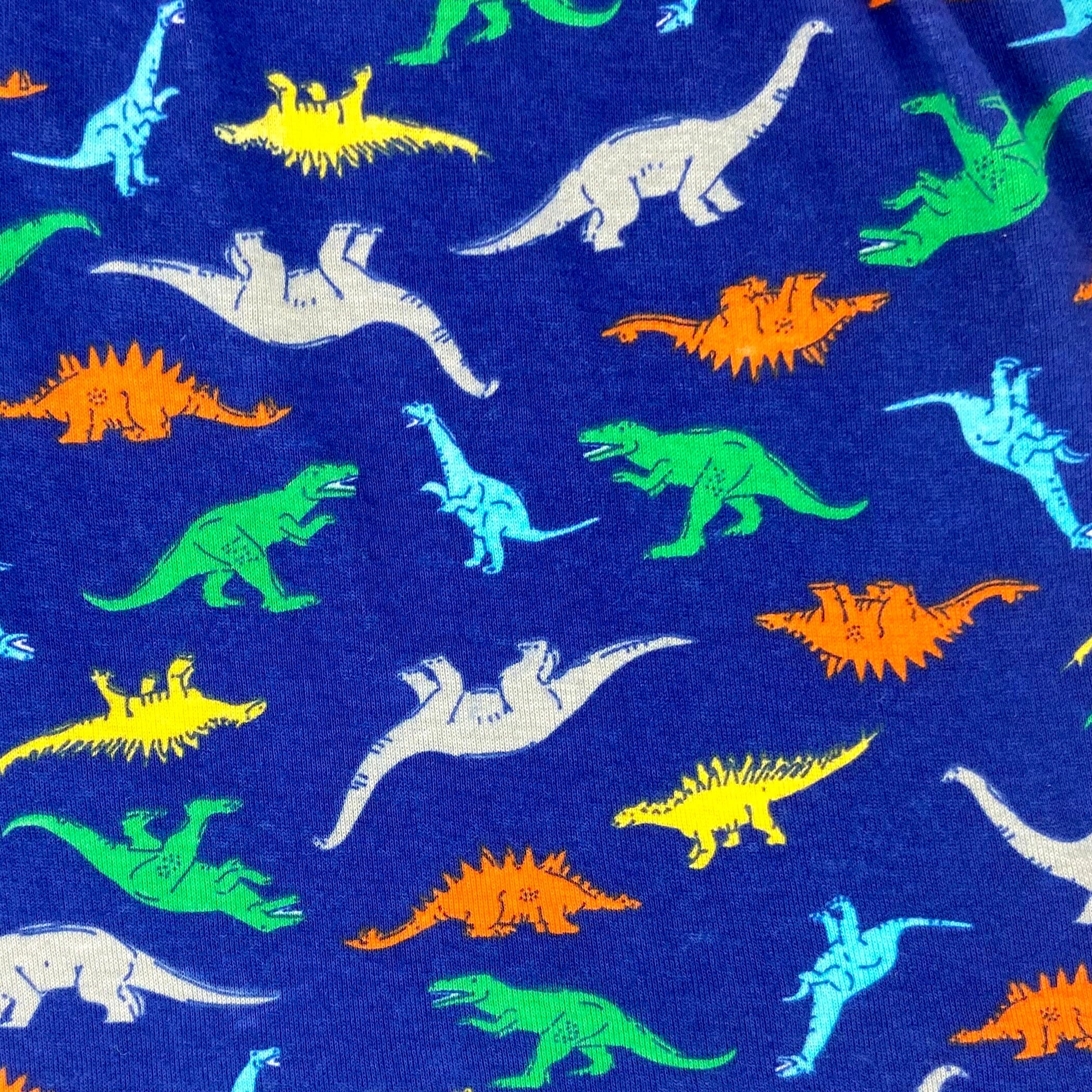 Men's Soft Comfy Colorful Dino Jurassic Print Cotton Pajama PJ Shorts