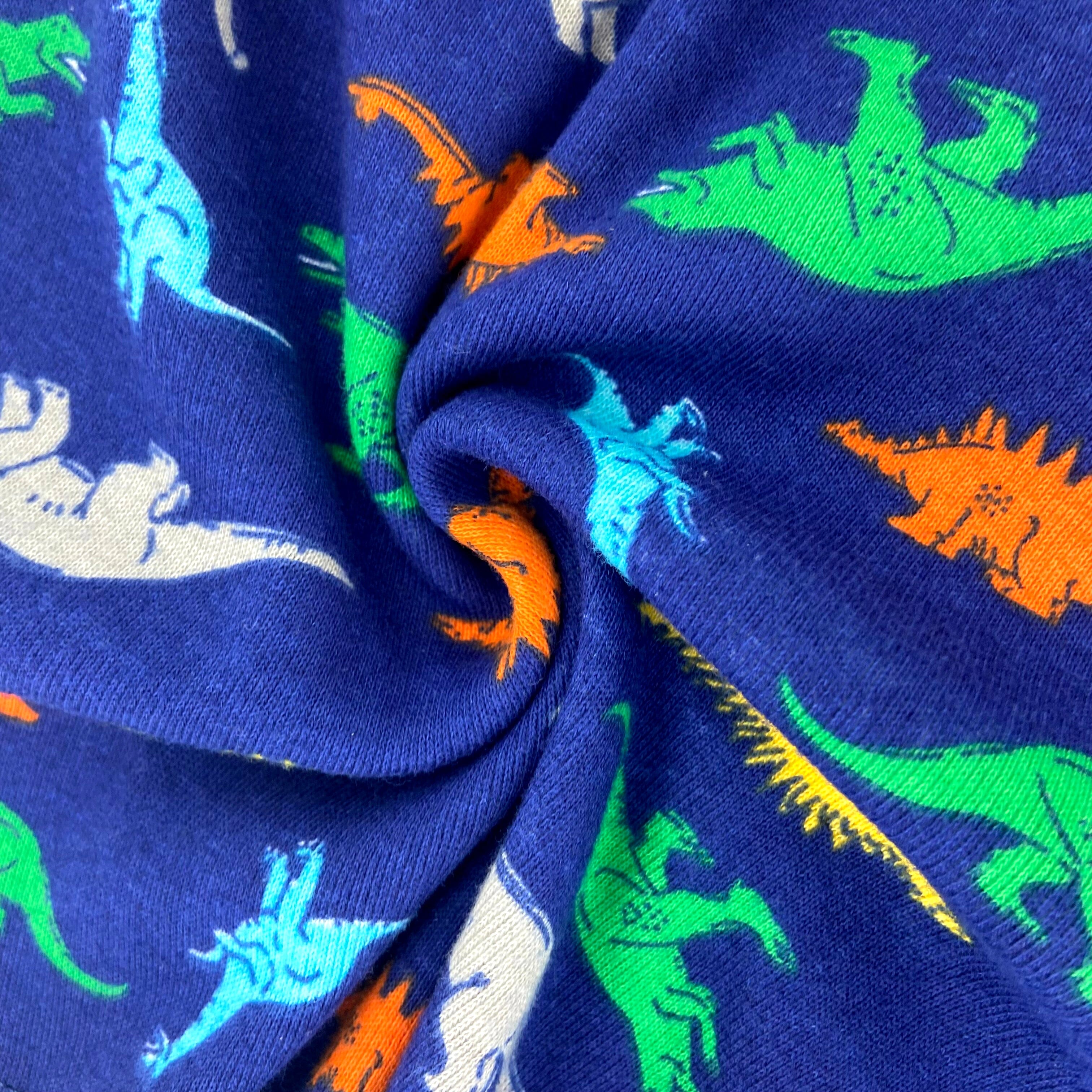 Men's Soft Comfy Colorful Dino Jurassic Print Cotton Pajama PJ Shorts