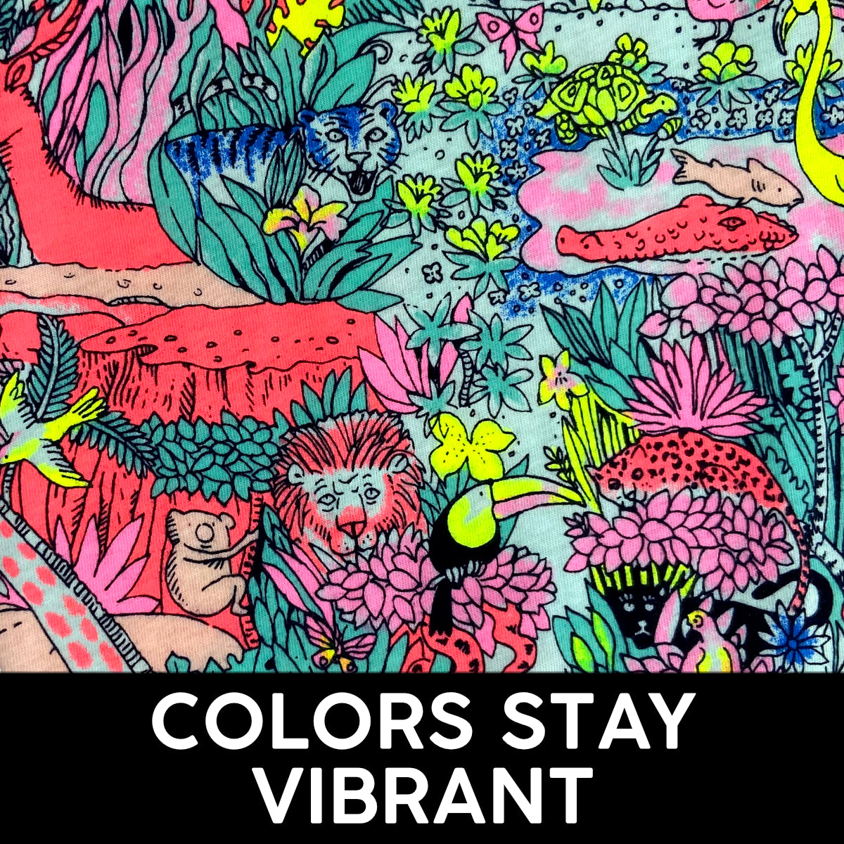 By using  high quality dyes on premium 100% cotton, our vibrant prints are designed to stay bold and colorful wash after wash!