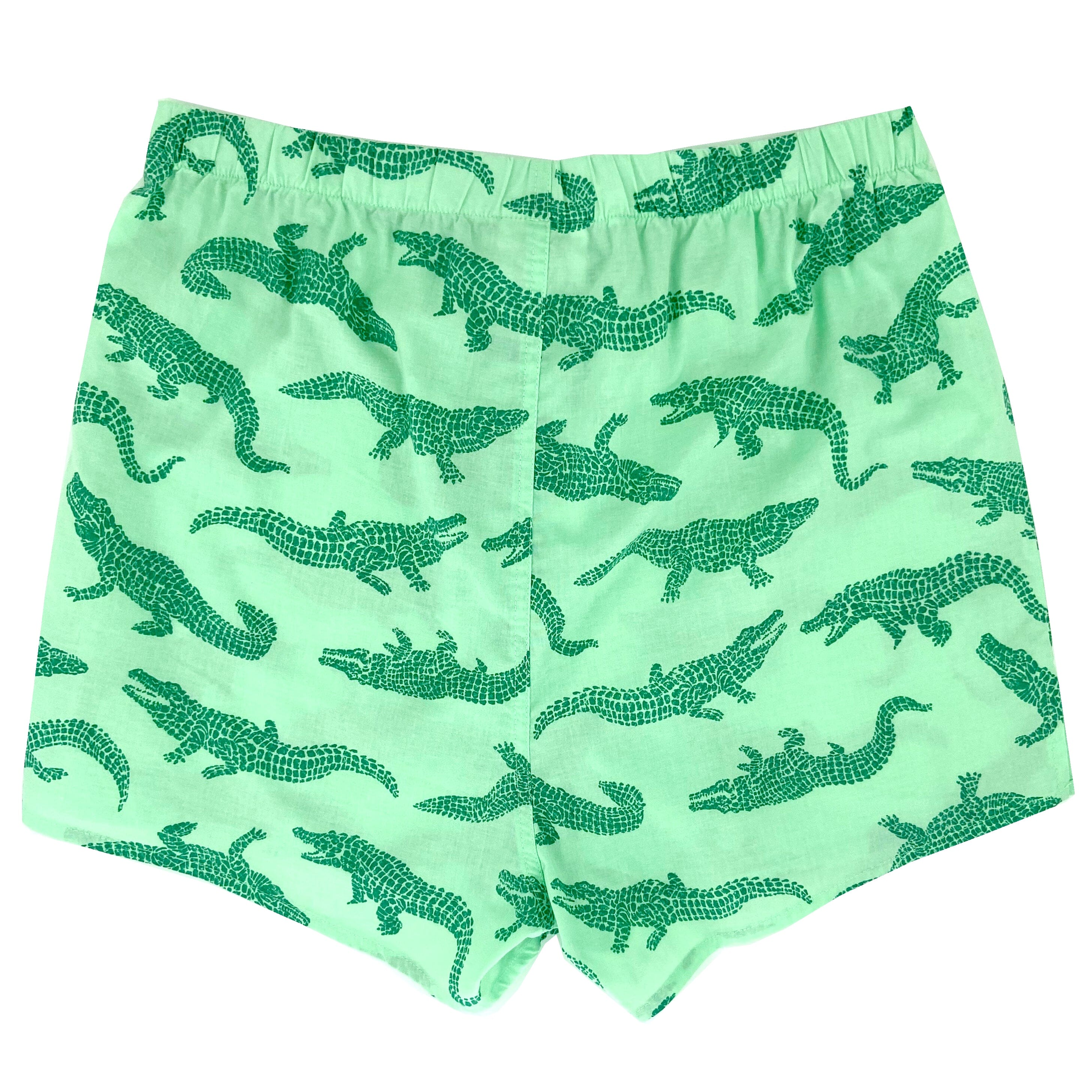 Men's Green Crocodile Alligator All Over Print Boxer Shorts Underwear