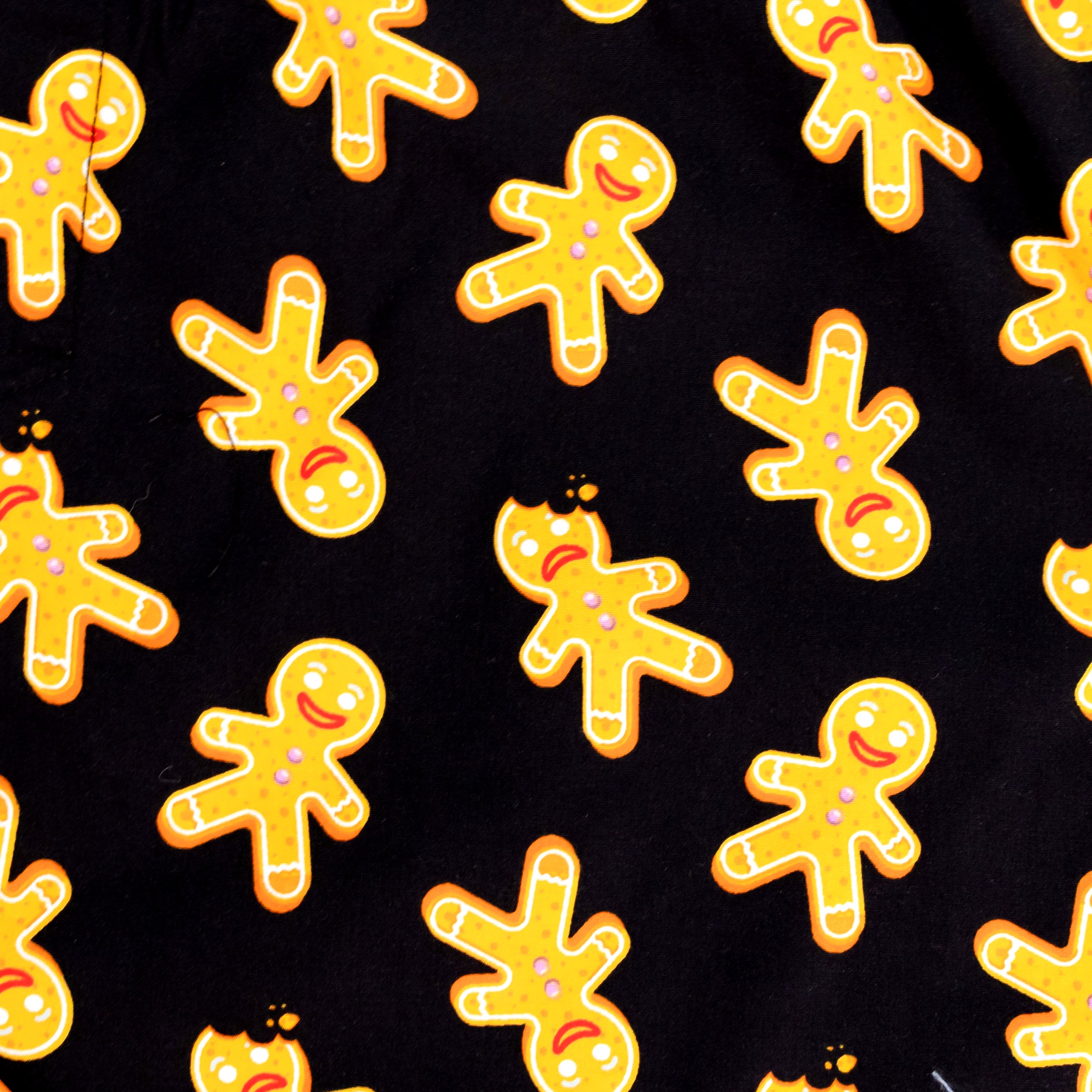 Men's Christmas Gingerbread Men All Over Print Novelty Boxer Shorts in Festive Pattern