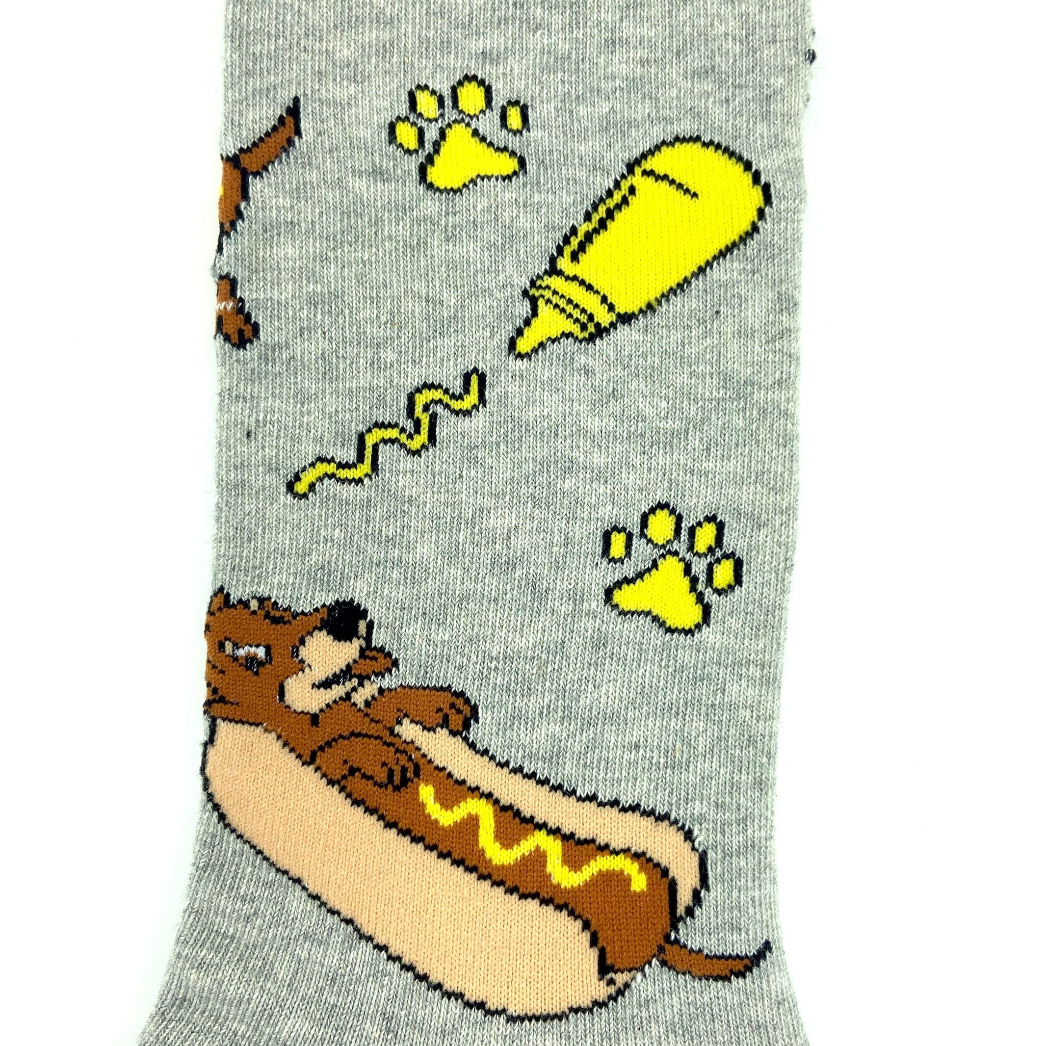 Unisex Dog Lovers Dachshund Weiner Hot Dog Patterned Novelty Socks