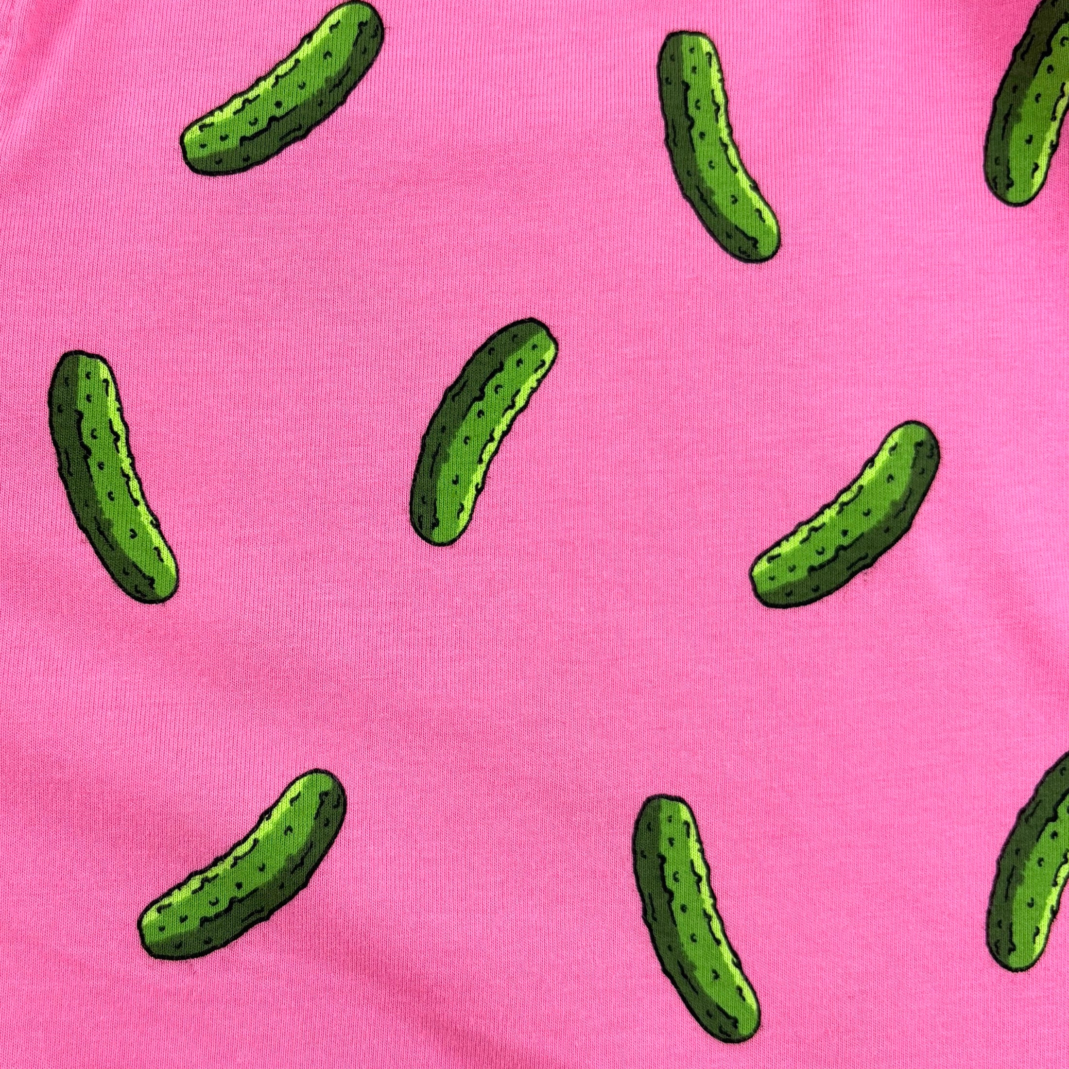 Men's Funny Novelty Print Cucumber Pickle Patterned Pajama PJ Shorts