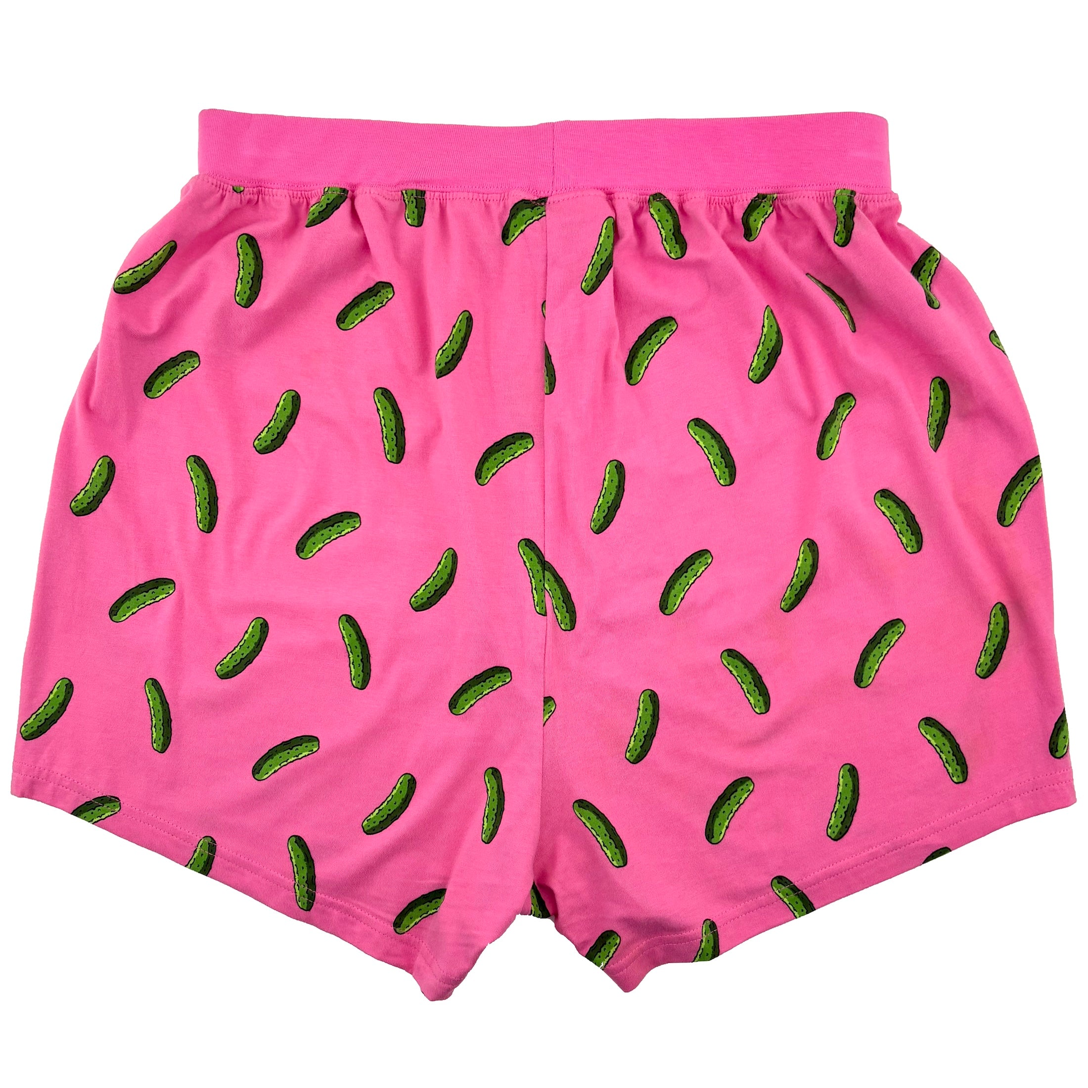 Men's Funny Novelty Print Cucumber Pickle Patterned Pajama PJ Shorts
