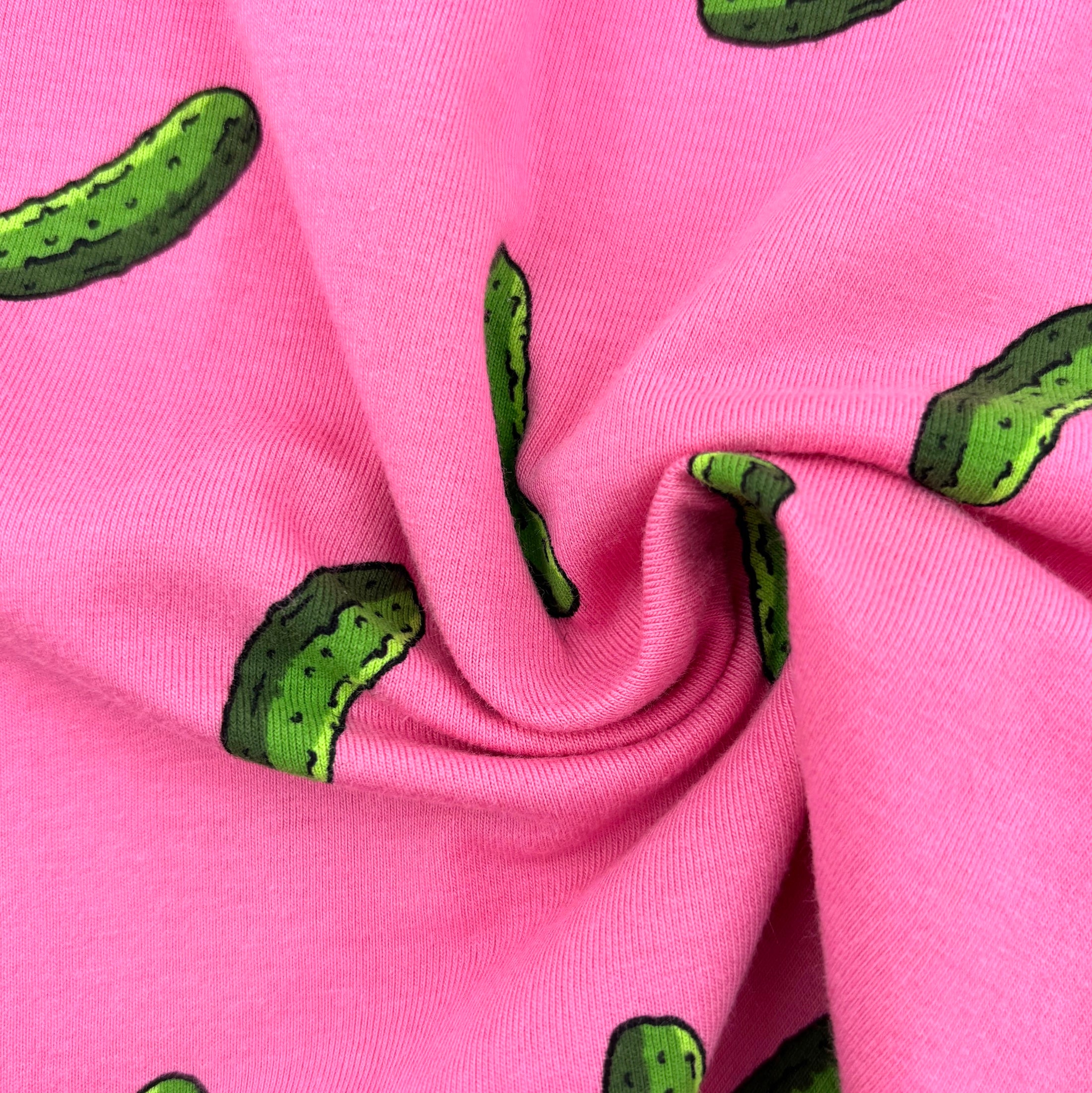 Men's Funny Novelty Print Cucumber Pickle Patterned Pajama PJ Shorts