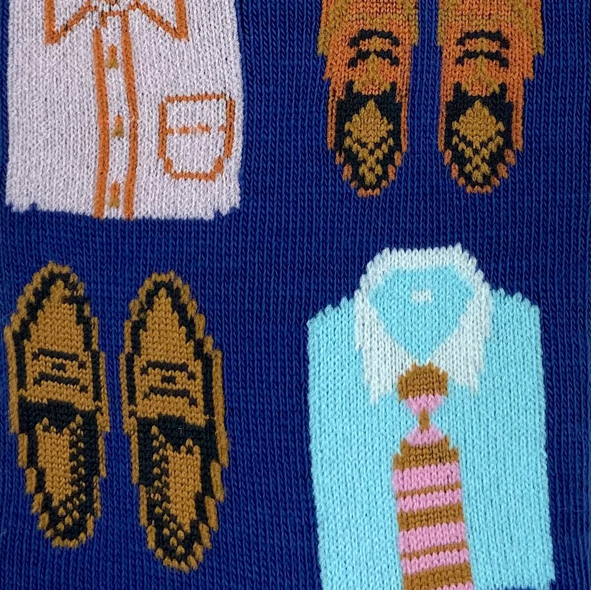 Stylish Office Themed Dress Shirt and Shoes Patterned Novelty Socks