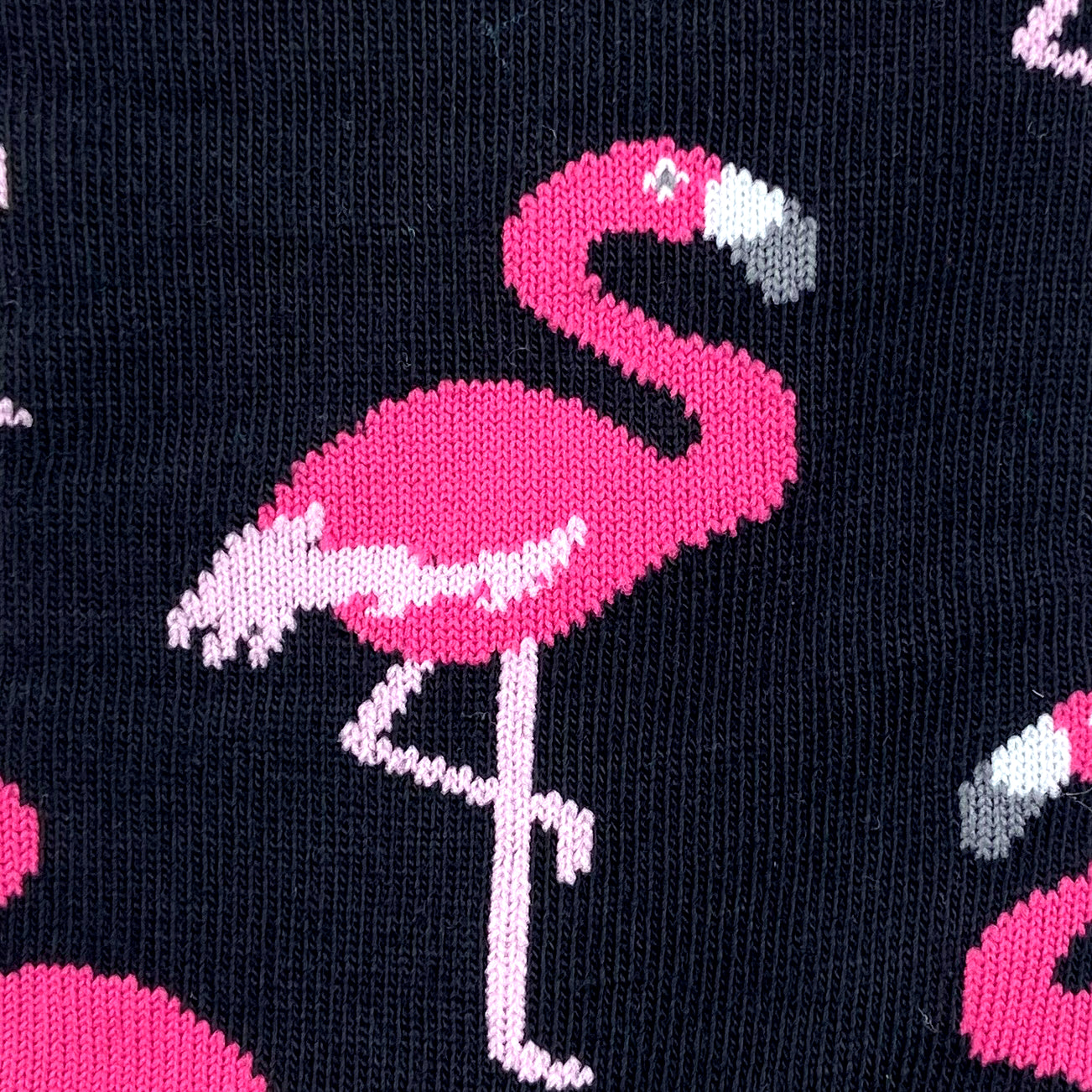 Classic Unisex Black Flamingo All Over Print Novelty Crew Dress Socks