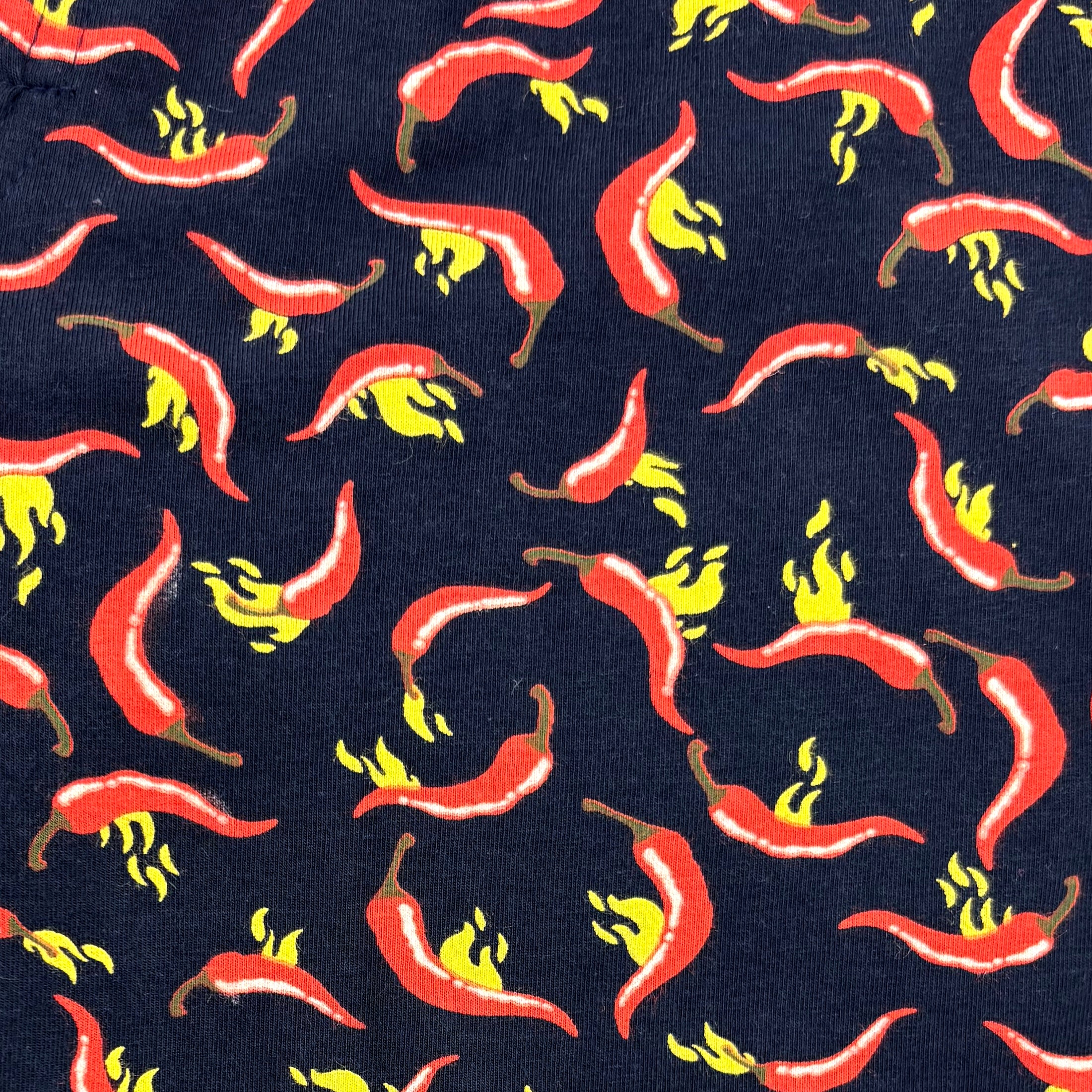 Men's Super Comfy Red Hot Chili Pepper All Over Print Pajama Shorts