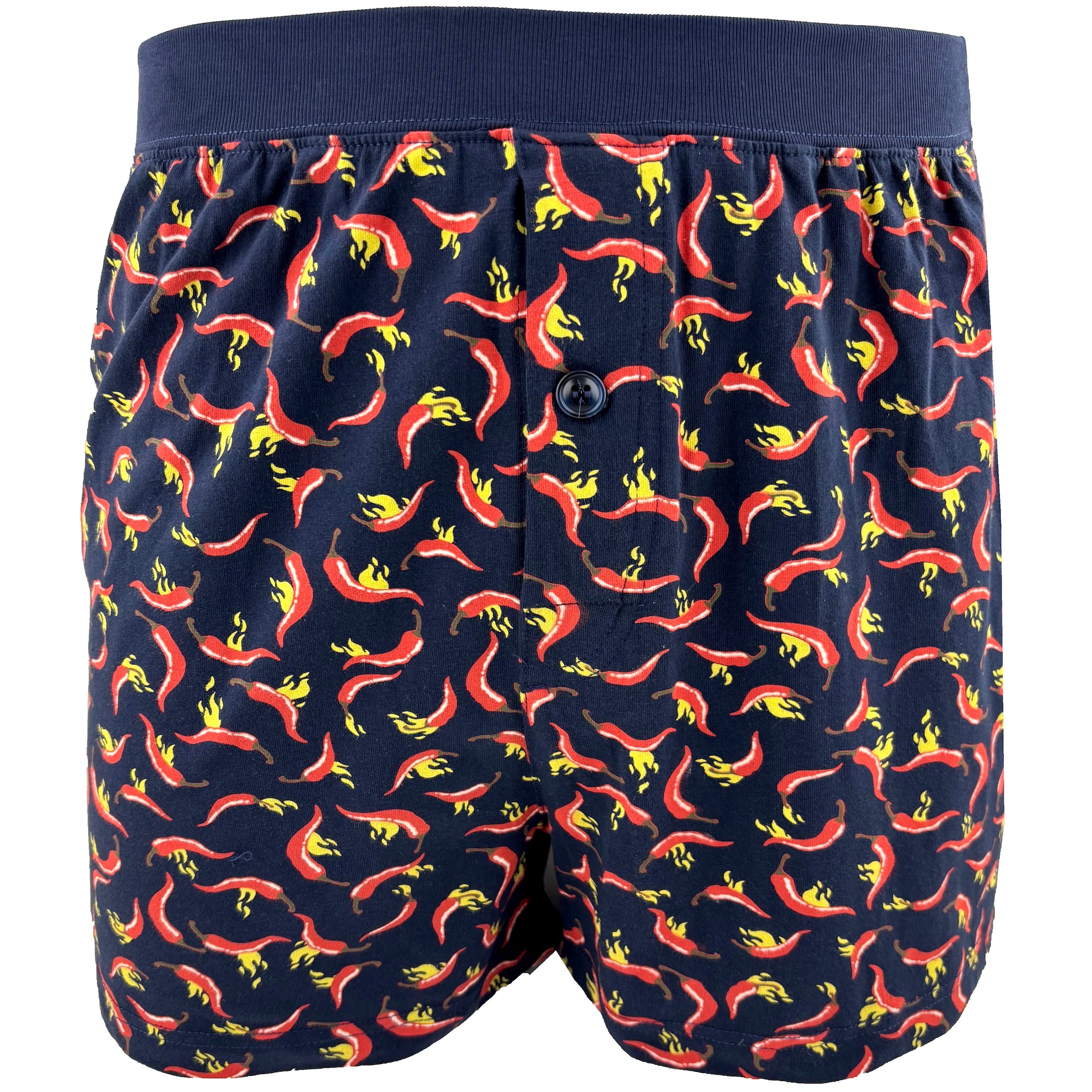 Men's Super Comfy Red Hot Chili Pepper All Over Print Pajama Shorts