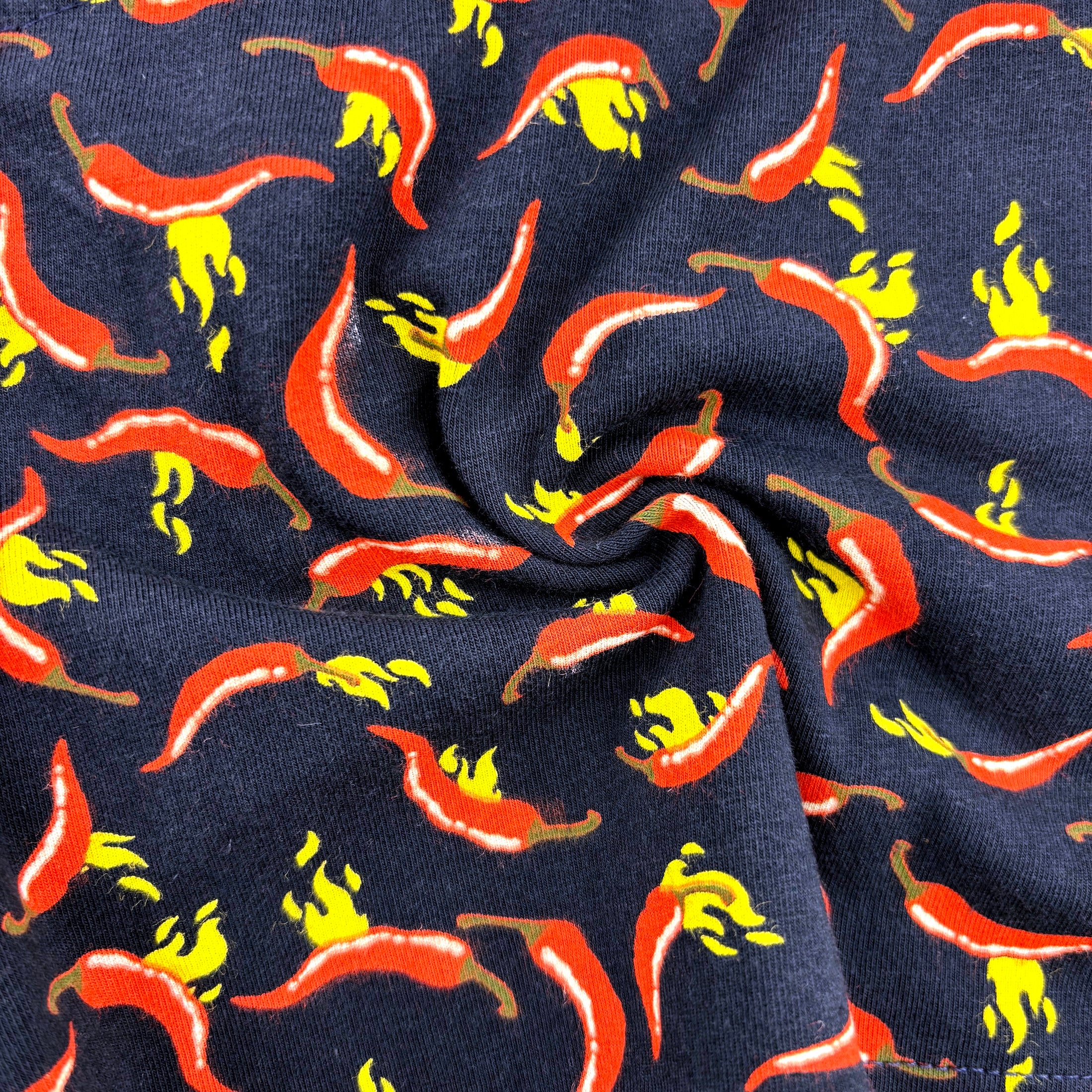 Men's Super Comfy Red Hot Chili Pepper All Over Print Pajama Shorts