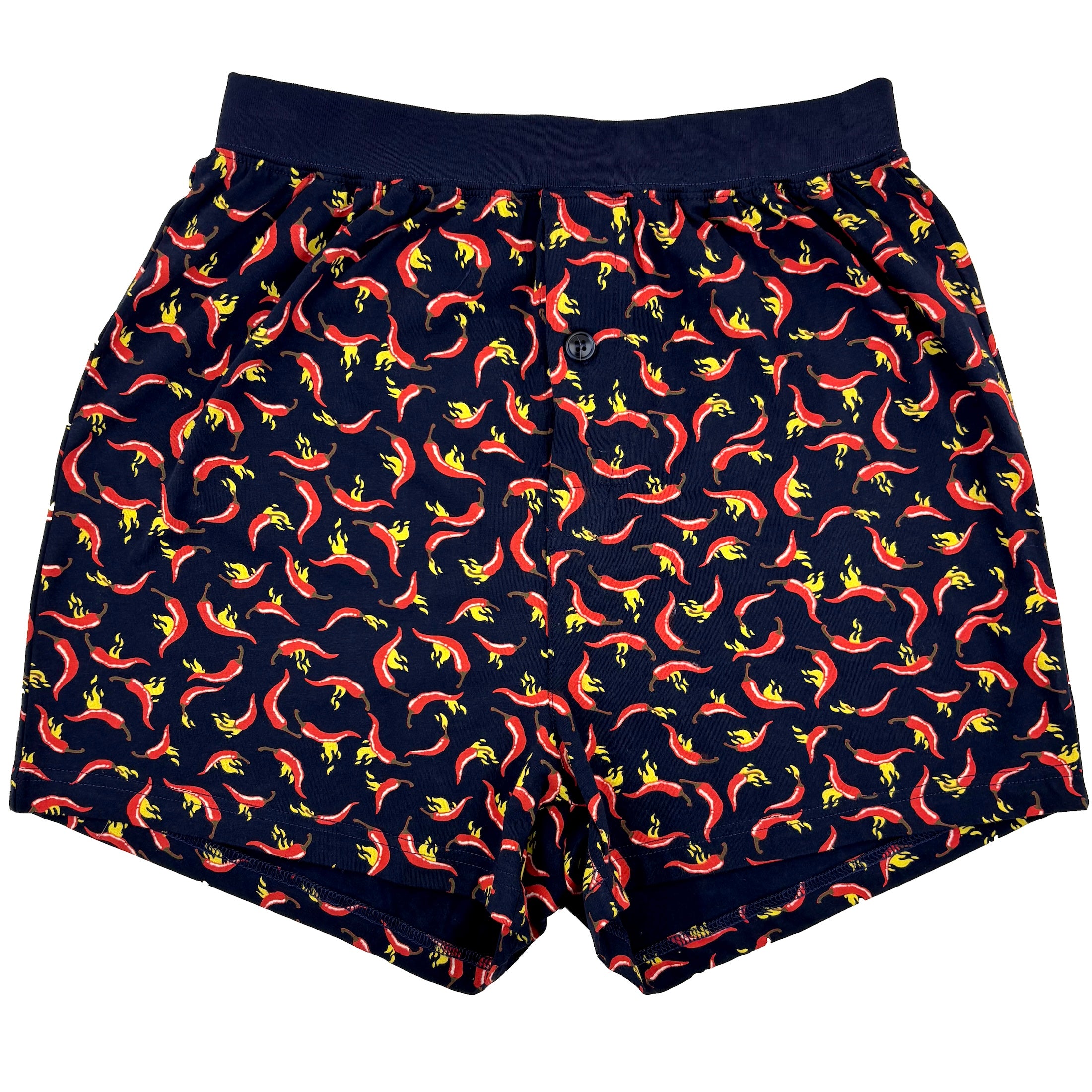 Men's Super Comfy Red Hot Chili Pepper All Over Print Pajama Shorts
