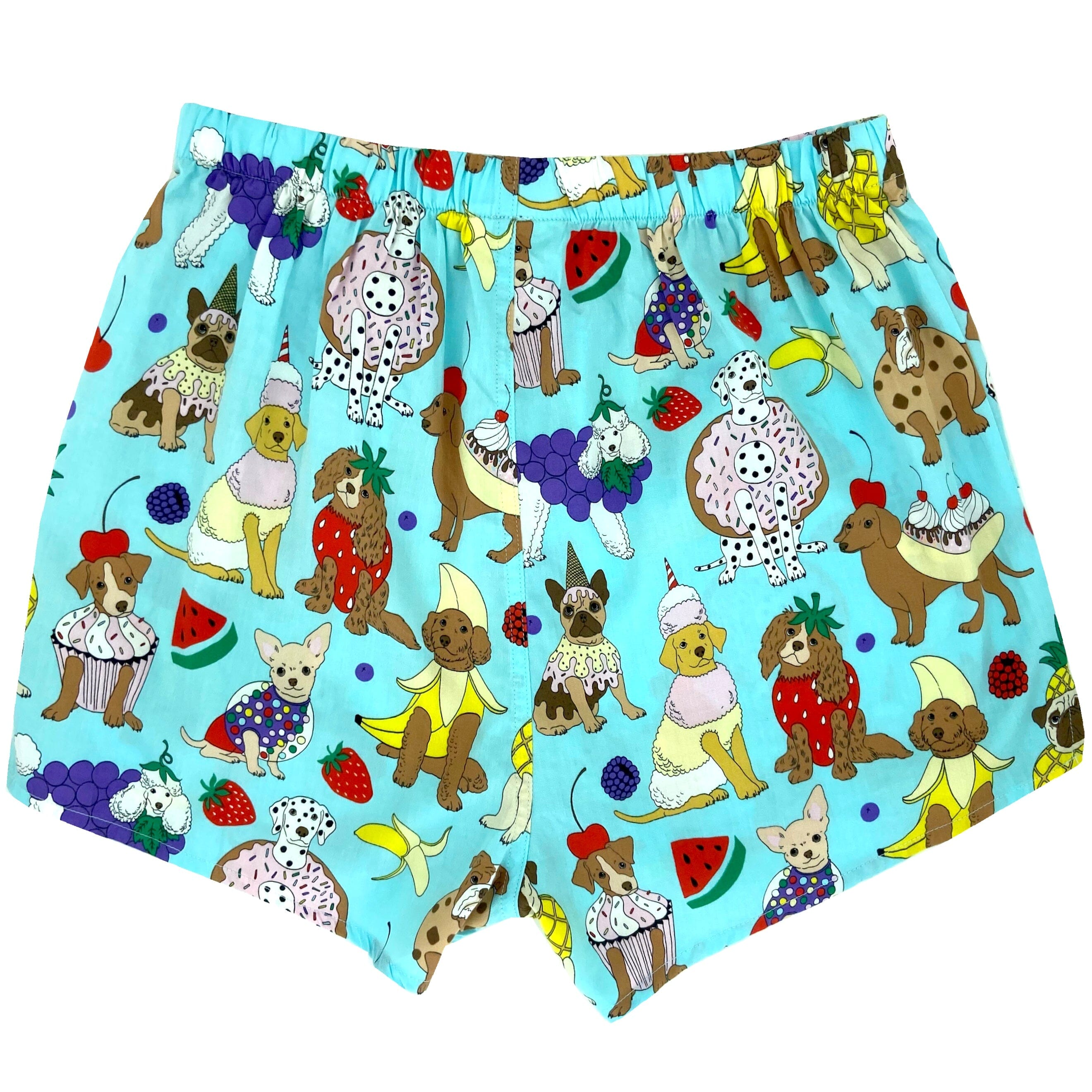 Fun & Unusual Dogs Dressed Up as Fruit Print Boxer Shorts Underwear