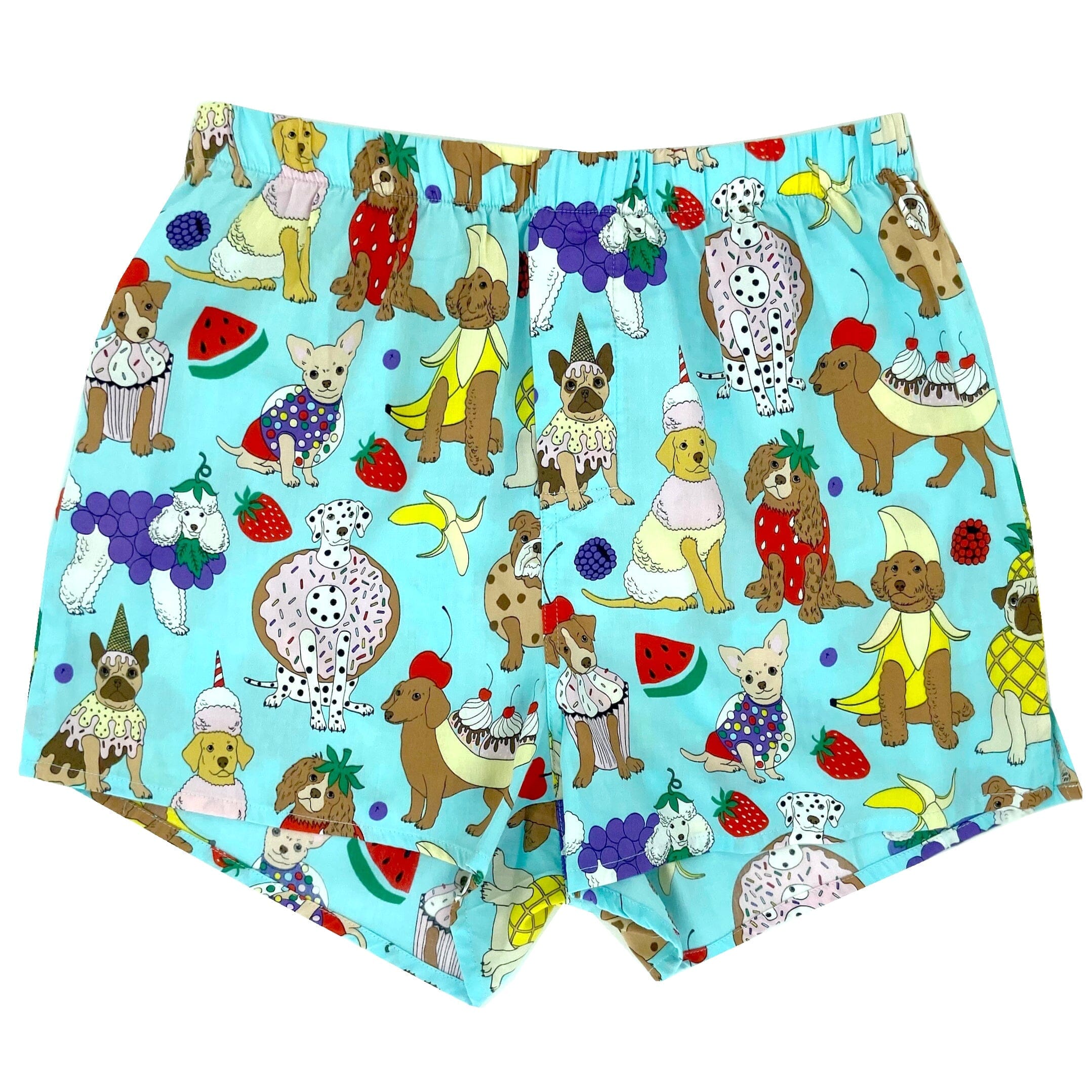 Fun & Unusual Dogs Dressed Up as Fruit Print Boxer Shorts Underwear