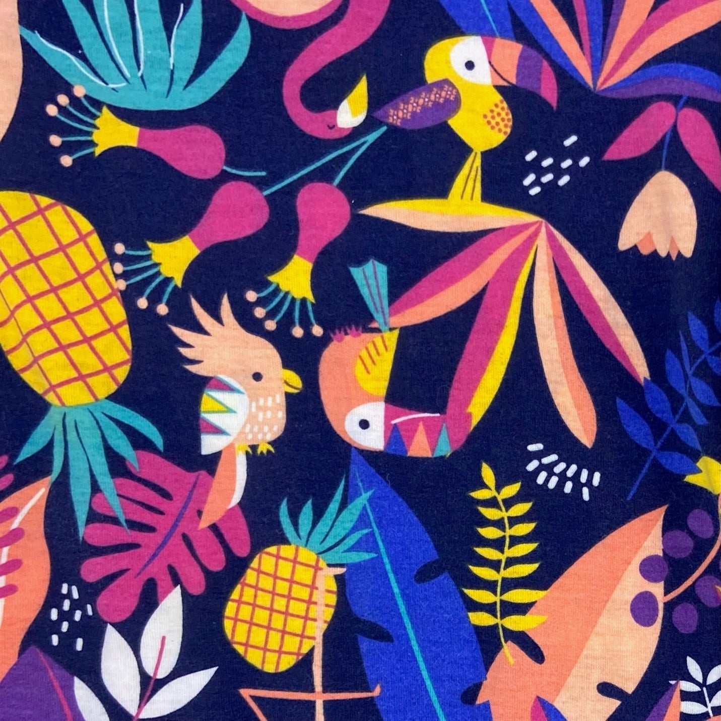 Women's Floral Pineapple Flamingo Parrot Bird Pattern Cotton PJ Shorts
