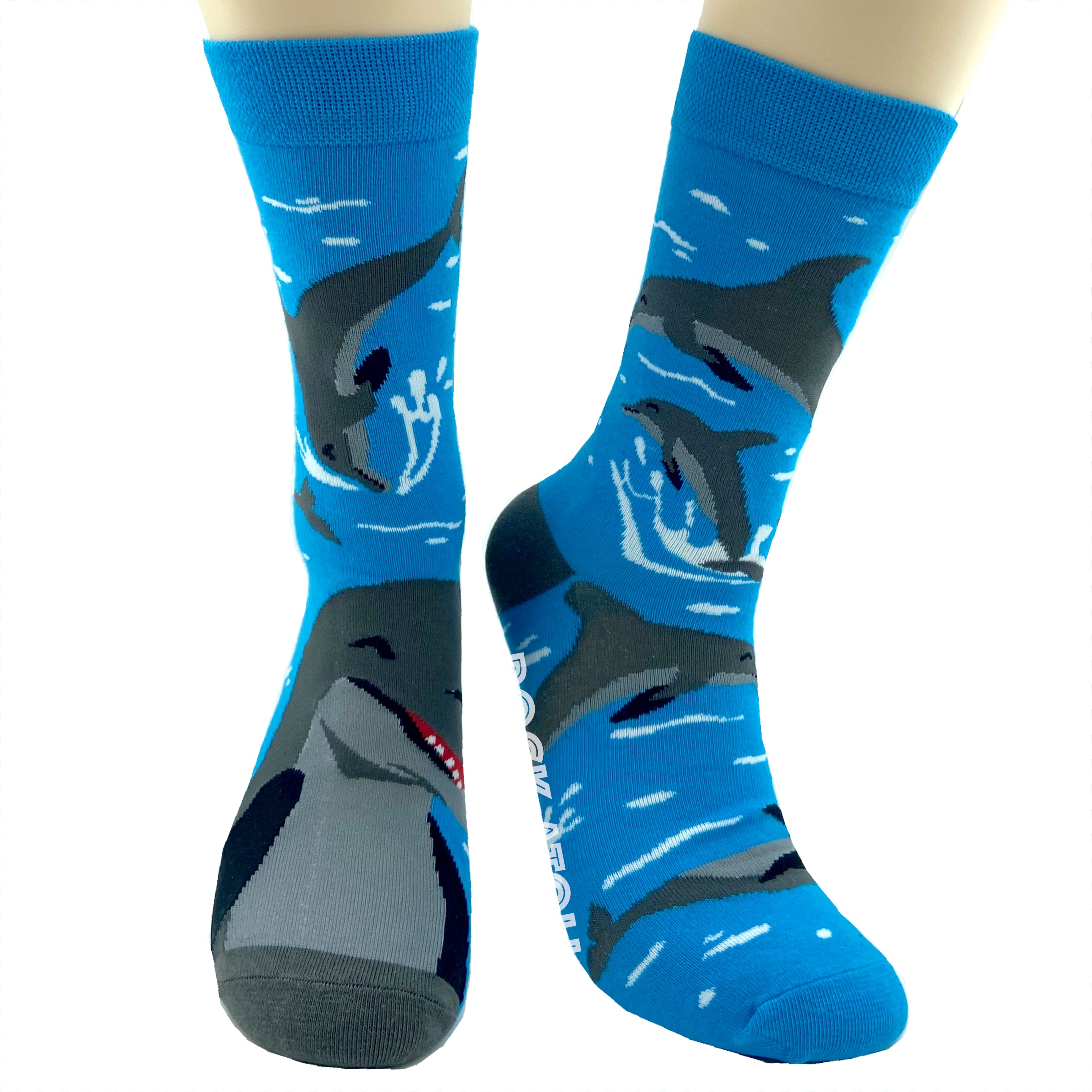 Mix & Match Sea Creature Themed Bottlenose Dolphin Print Novelty Socks