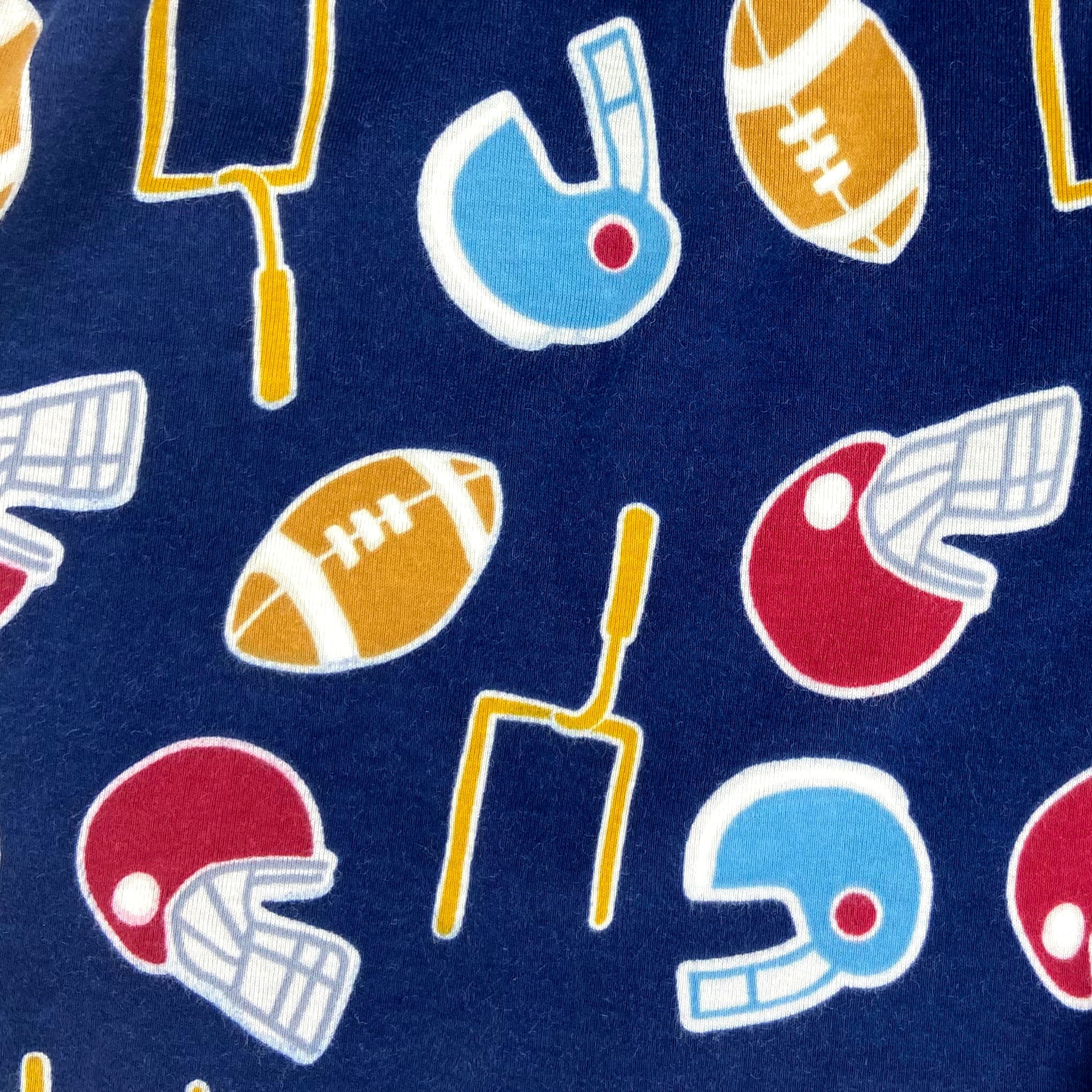 Men's Comfy Sport Themed Football Helmet Patterned Cotton Pajama Shorts