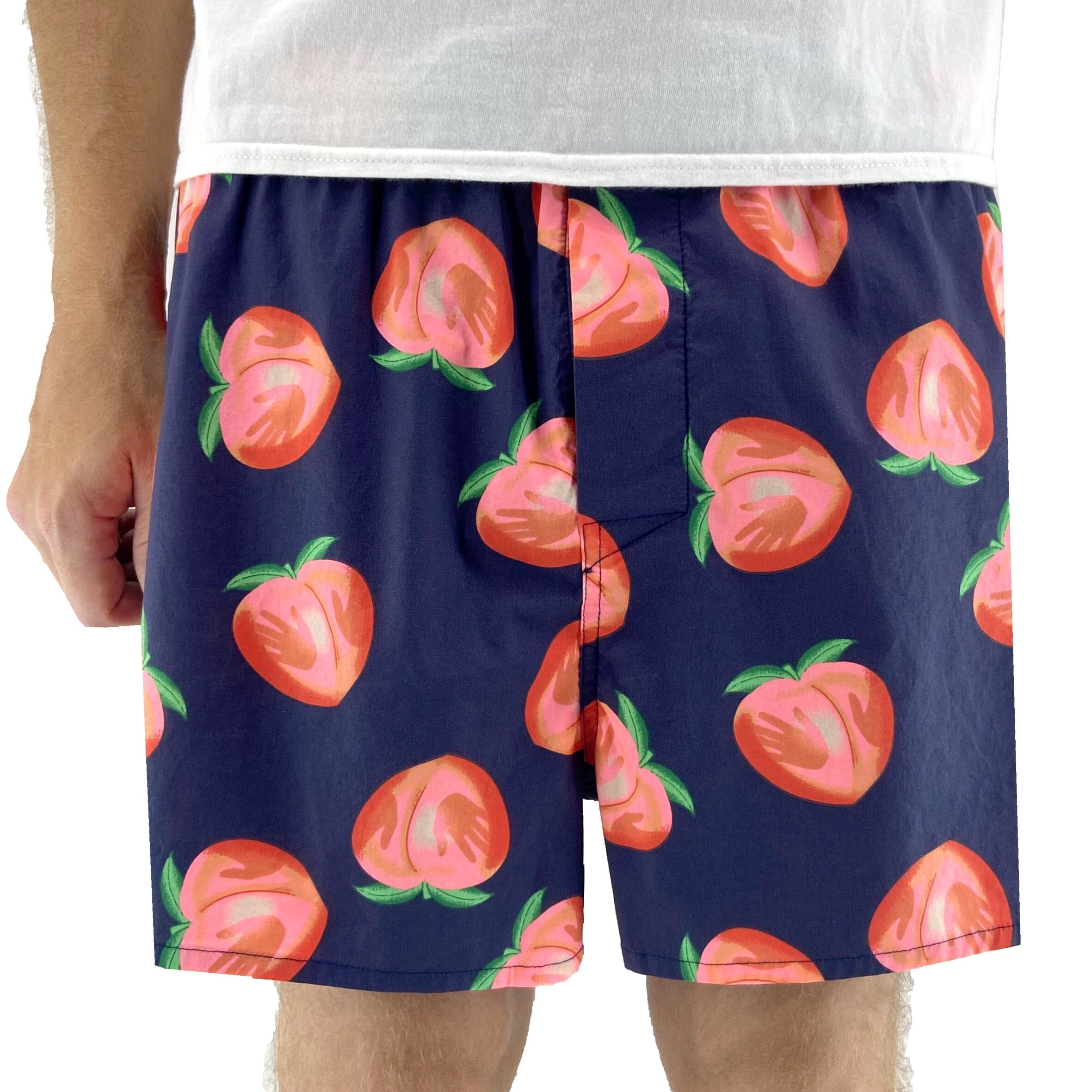 Men's Fruity Naughty Peach Bum Patterned Boxer Shorts Underwear
