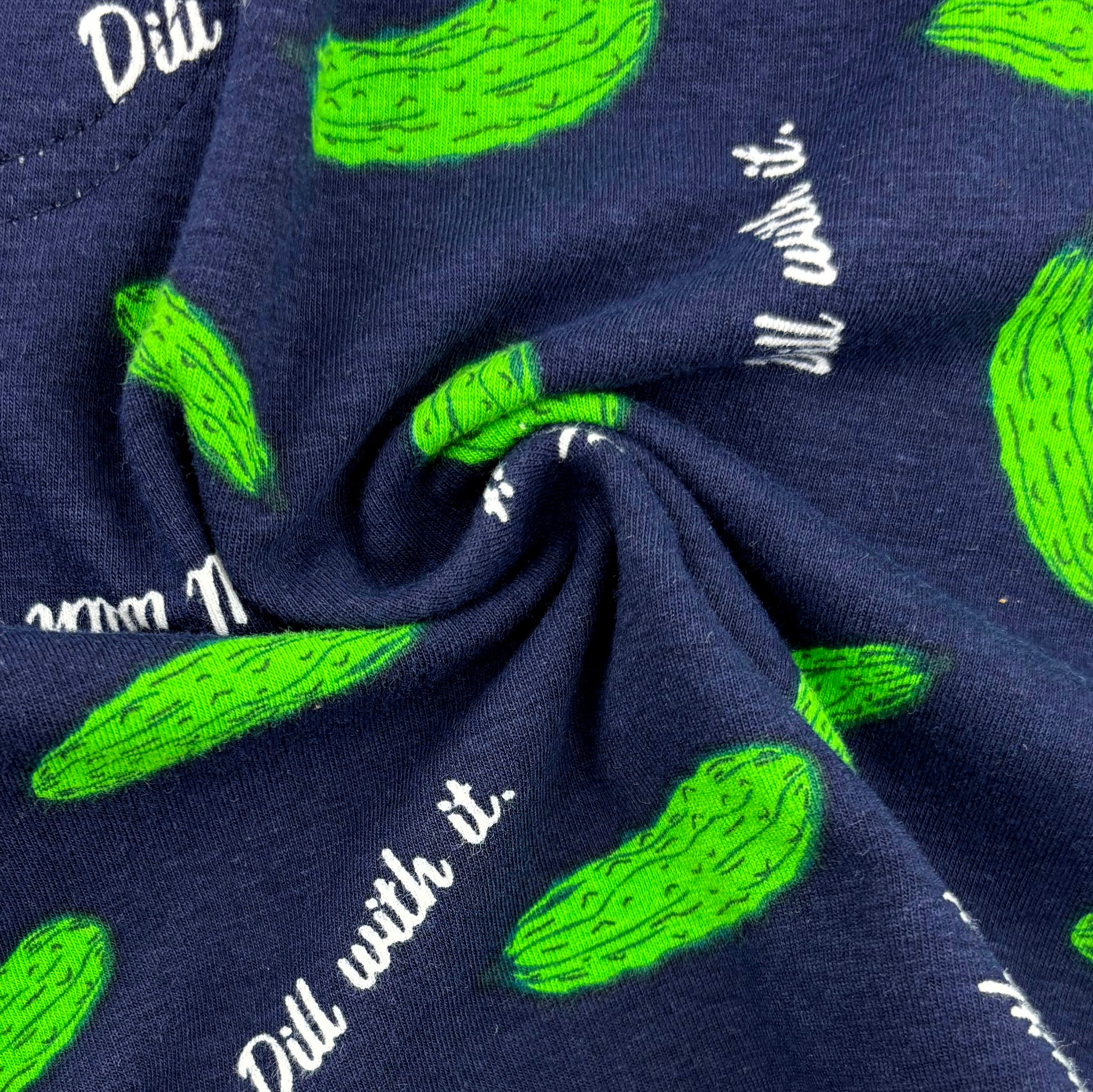 Men's Funny Novelty Print Dill Pickel Patterned Pajama Shorts