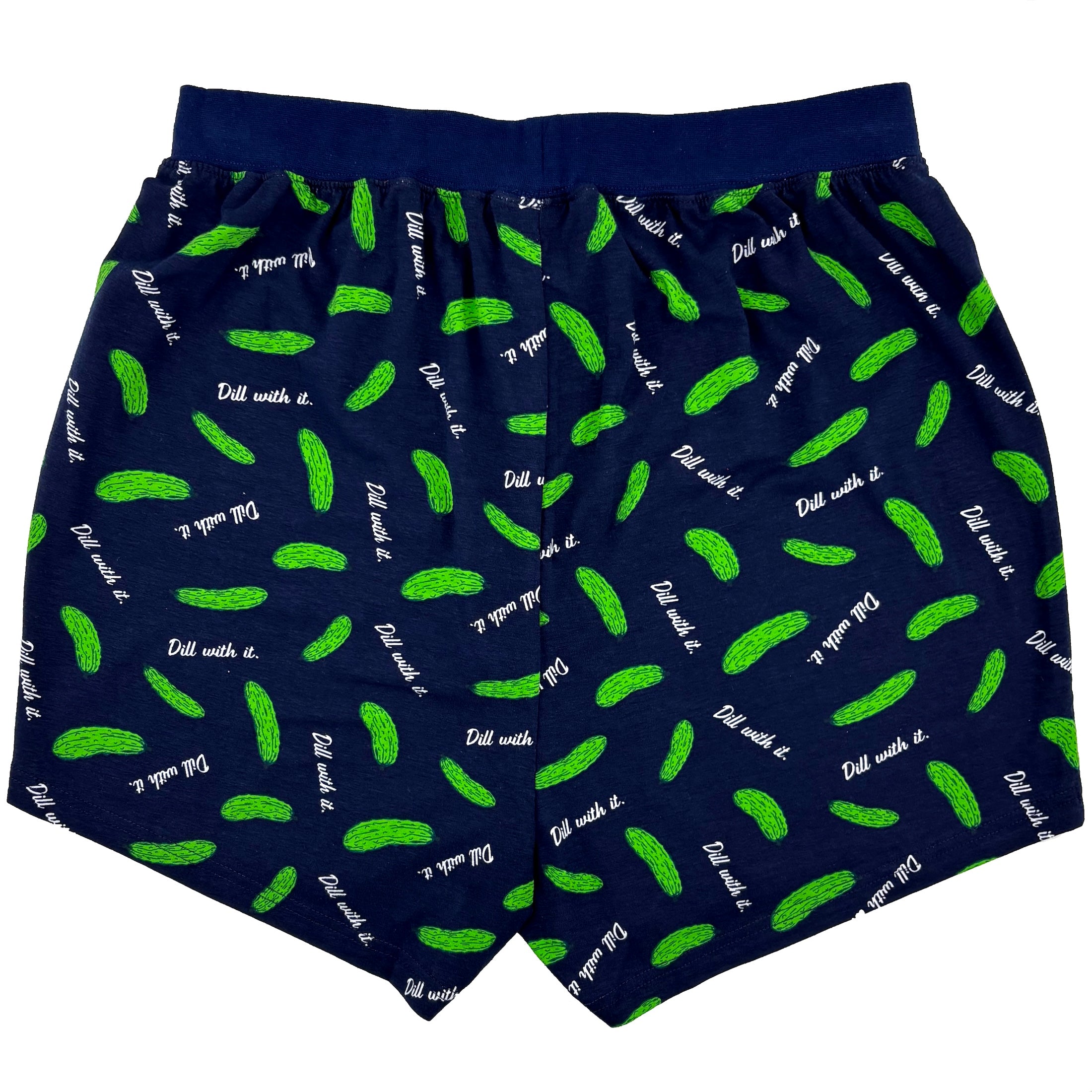 Men's Funny Novelty Print Dill Pickel Patterned Pajama Shorts