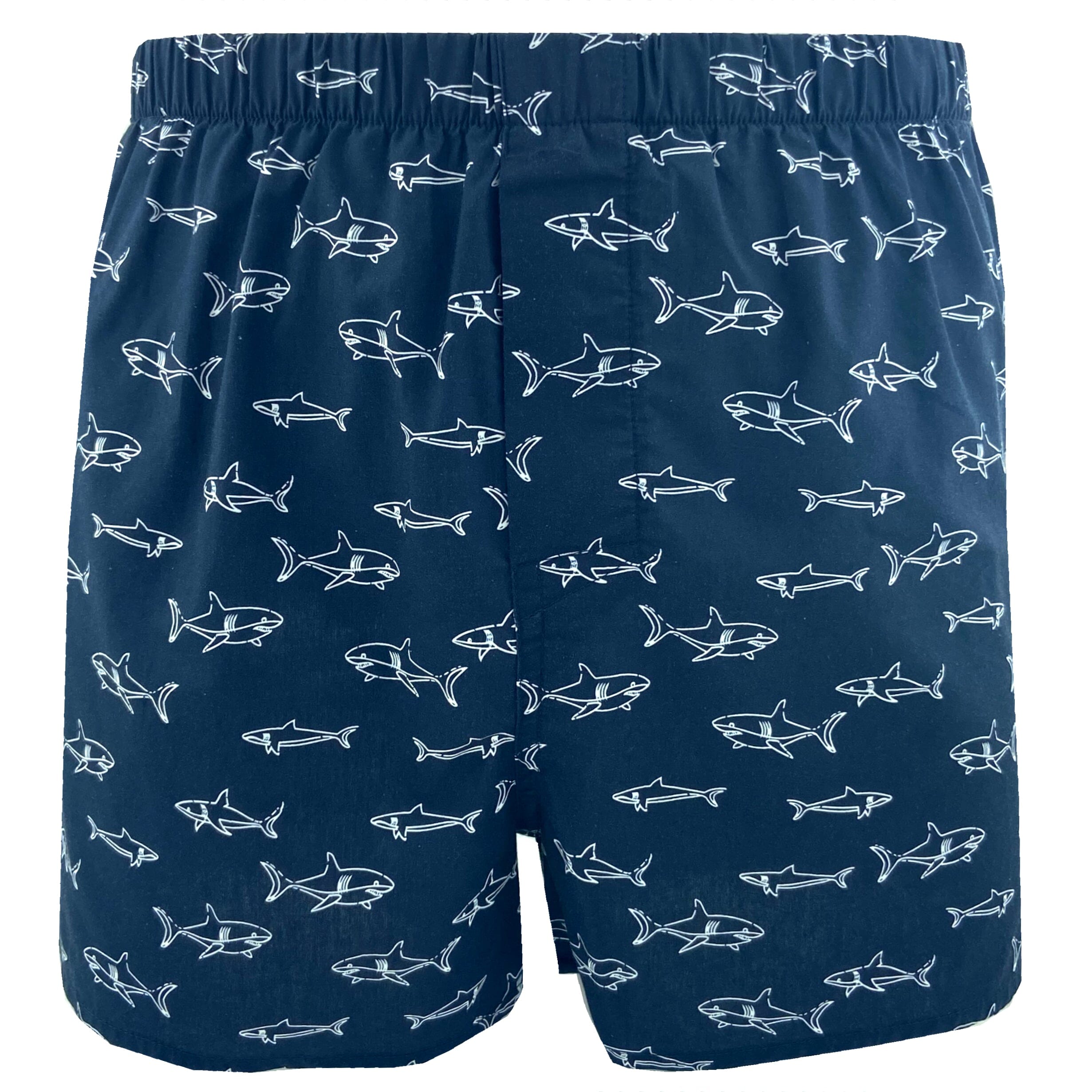 Navy Blue Shark Boxers For Men. Buy Men's Baby Shark Boxer Shorts Here