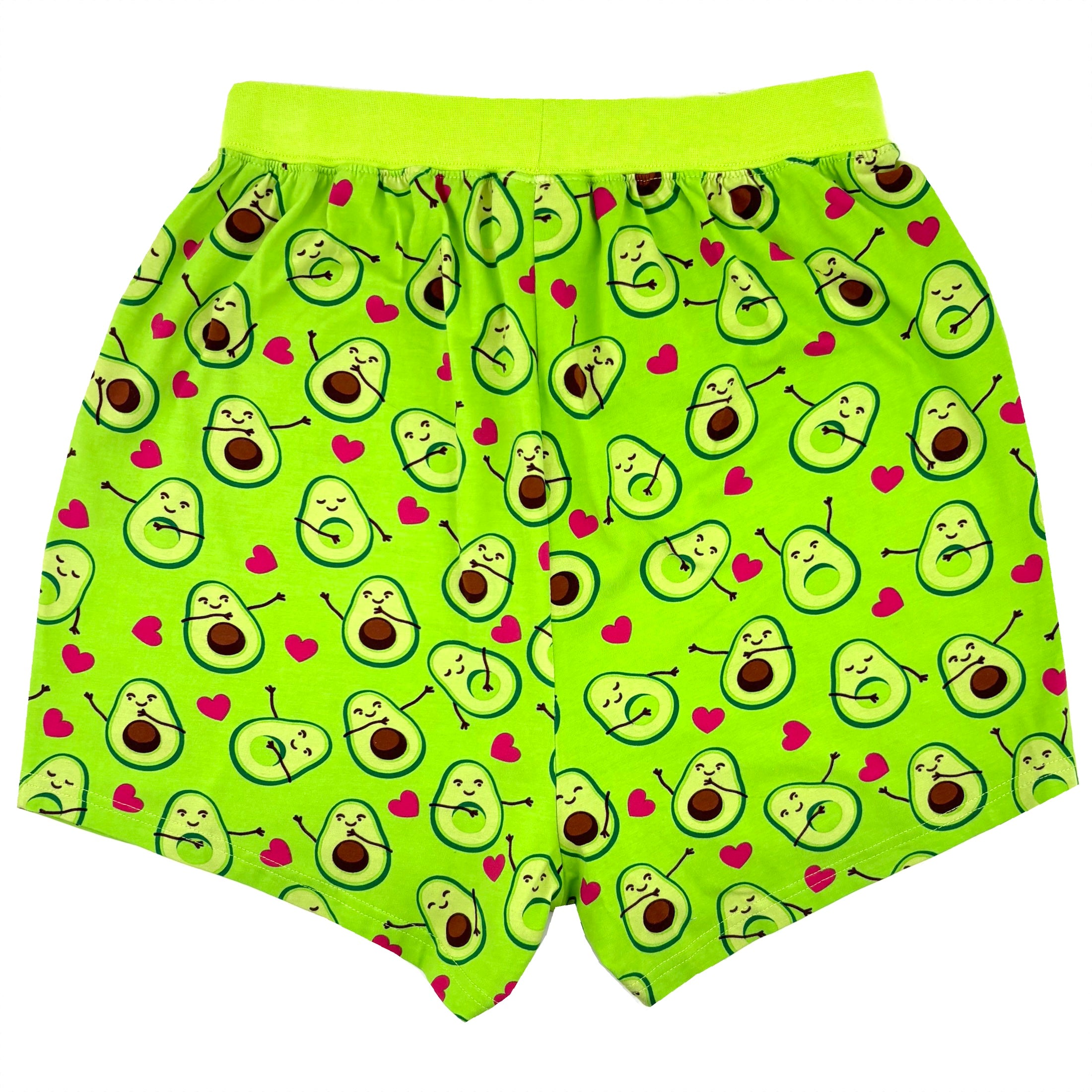 Men's Super Comfy Cartoon Avocados All Over Print Cotton Pajama Shorts