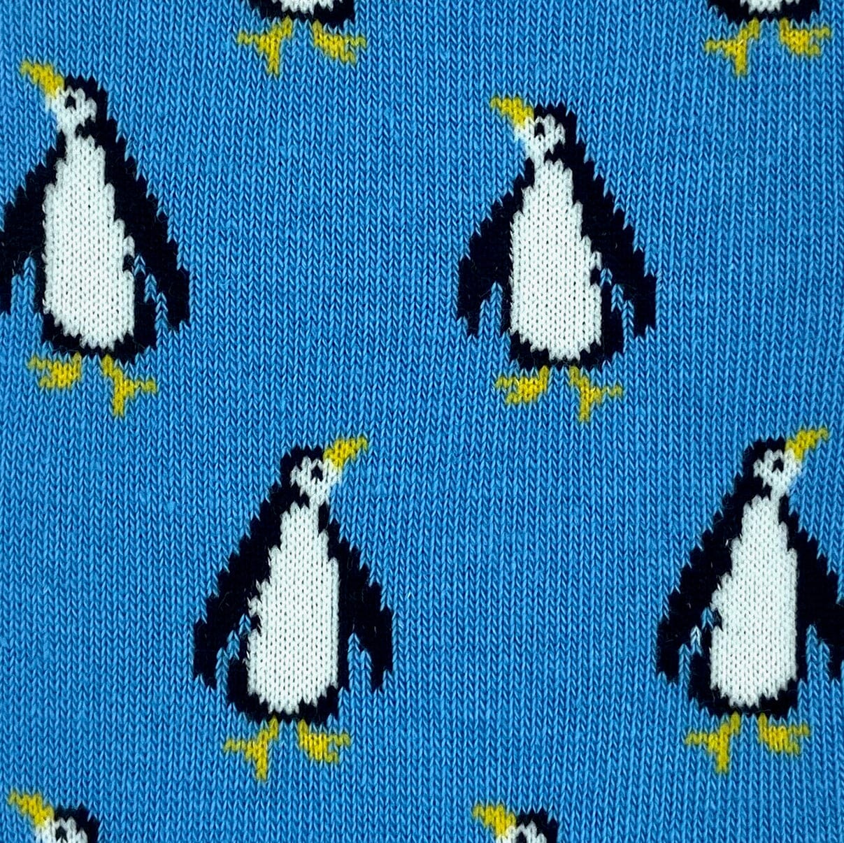 Bright Blue Unisex Penguin Arctic Animal Patterned Novelty Crew Socks