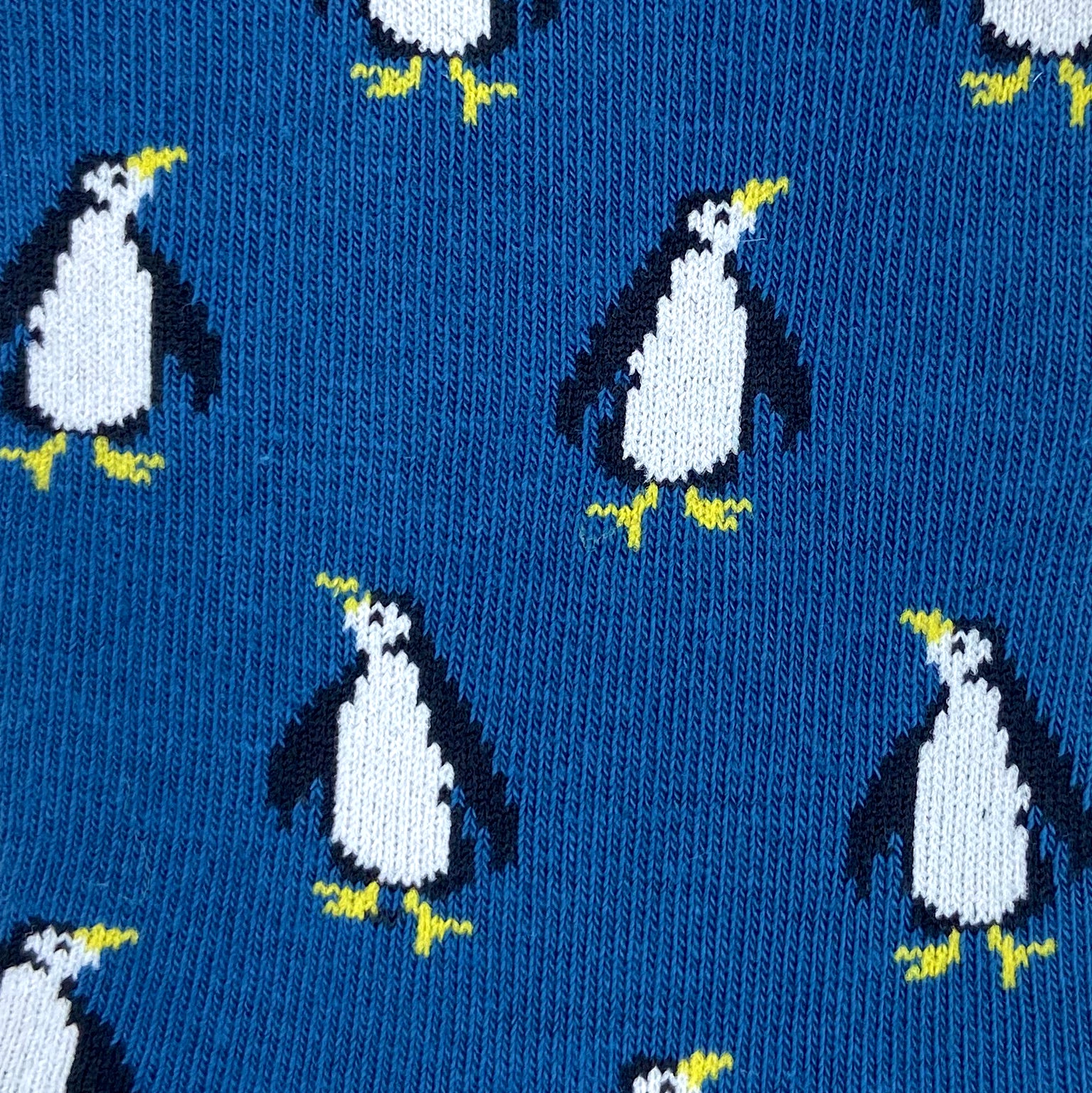 Navy Dark Blue Unisex Penguin Arctic Animal Patterned Novelty Crew Socks