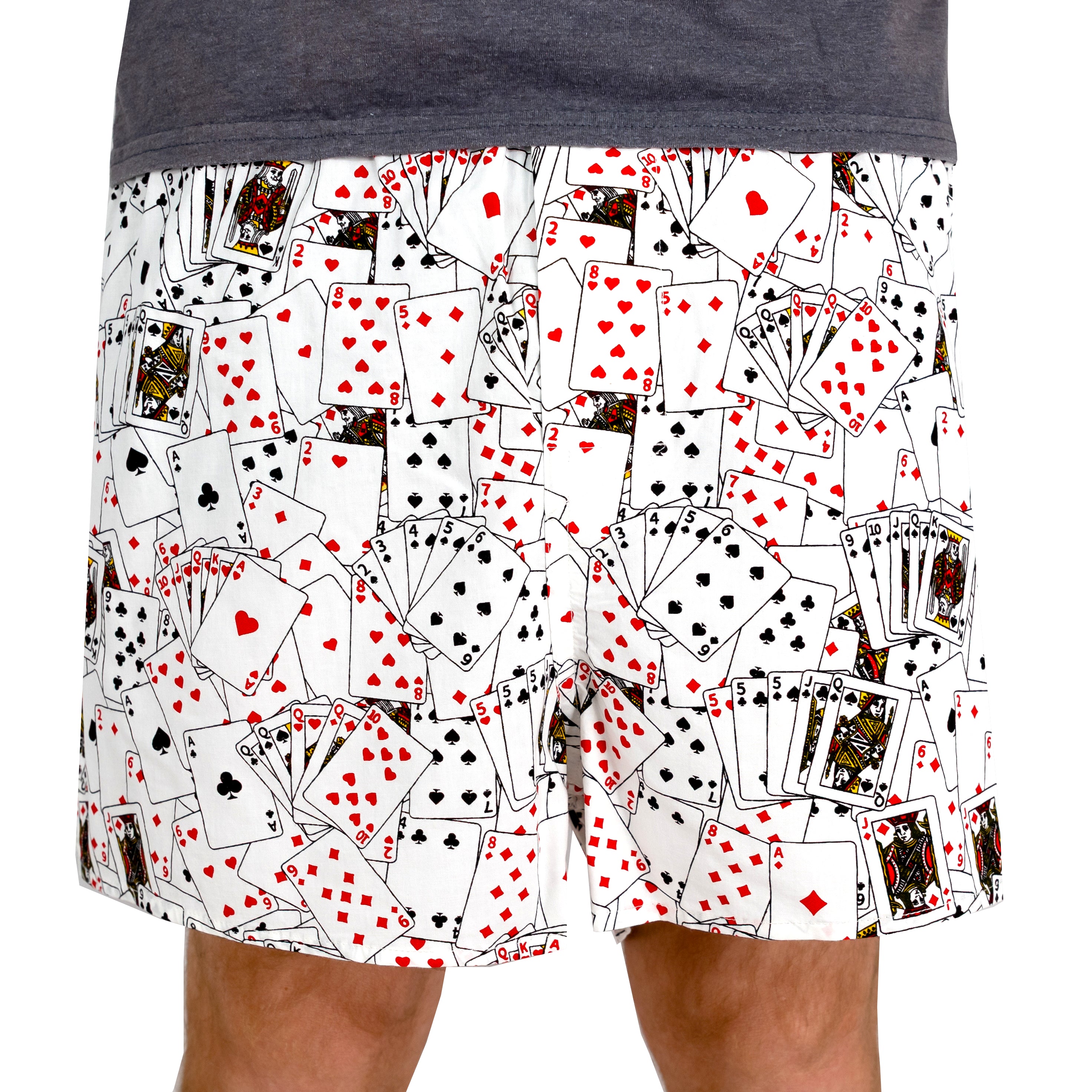 Men's Playing Cards Aces All Over Print Patterned Cotton Boxer Shorts