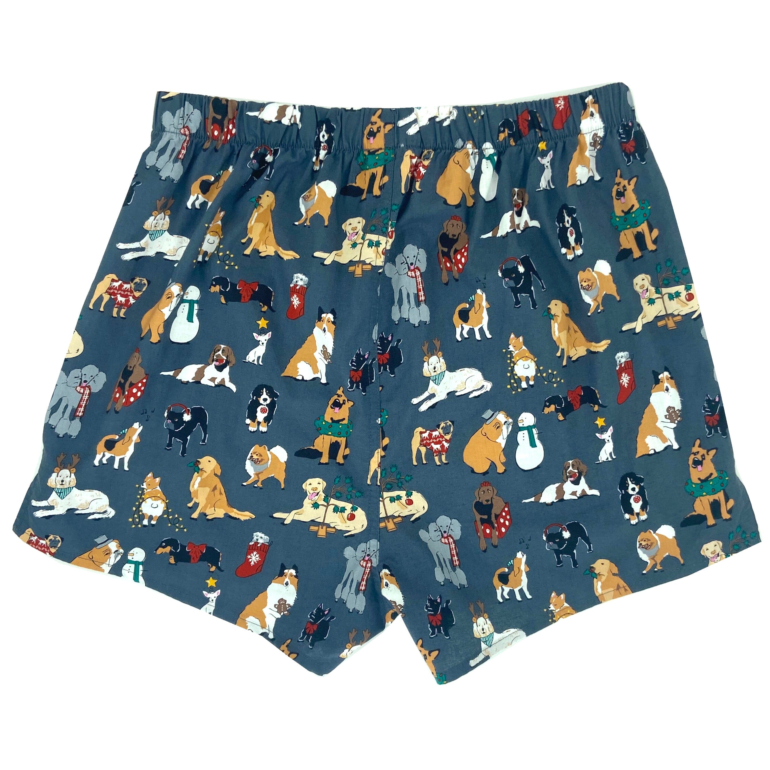 Festive Christmas Boxers For Men. Buy Men's Dog Patterned Boxer Shorts