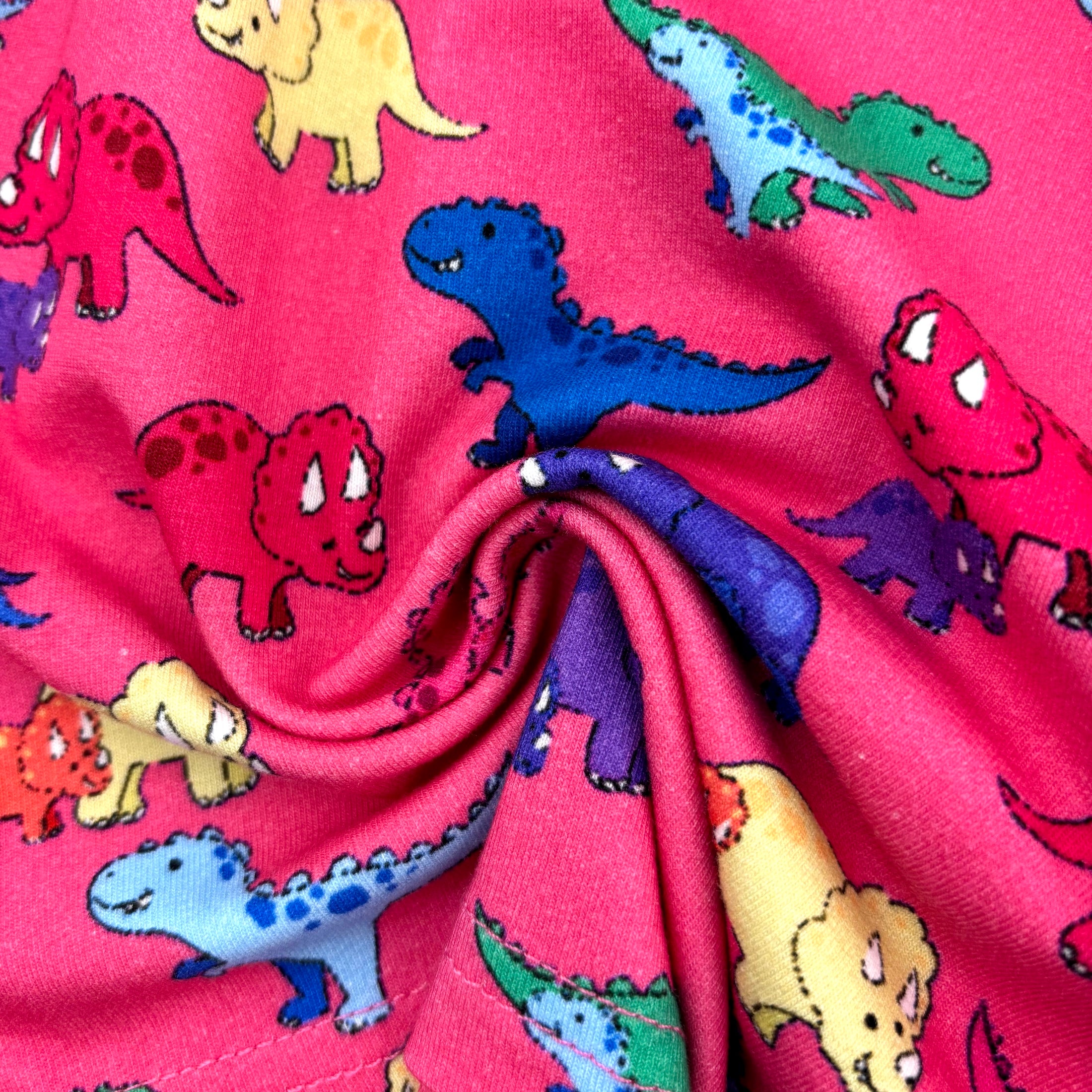 Men's Cartoon Triceratops Dinosaur Print Cotton Knit Pajama PJ Shorts