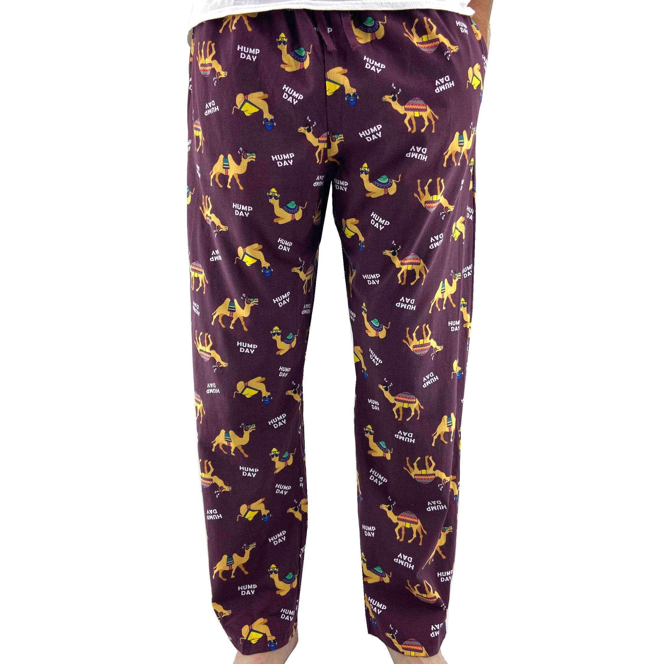 Men's Funny Hump Day Camel Novelty Print Cotton Pajama PJ Pant Bottoms