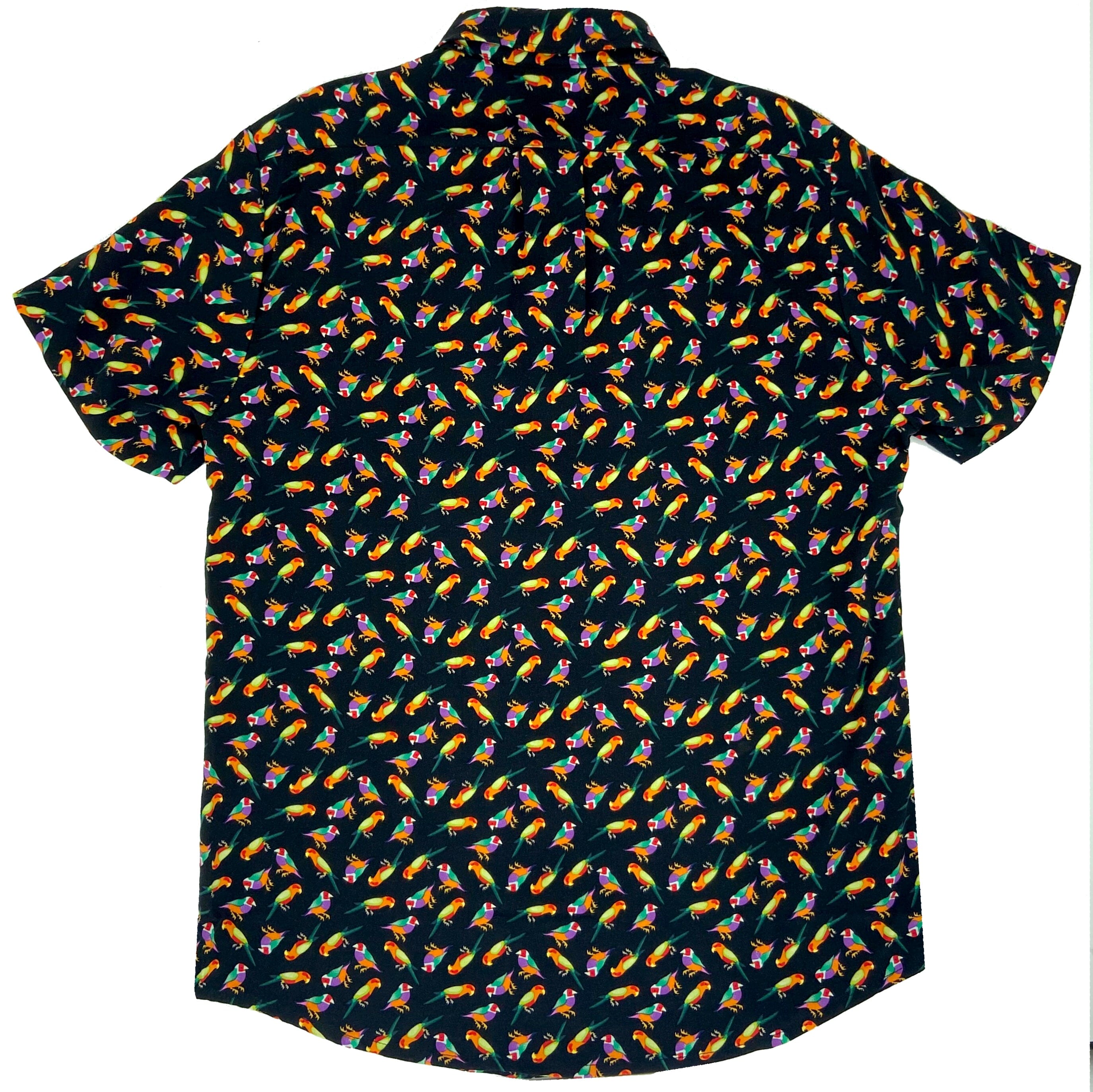 Men's Tropical Lovebirds Patterned Ultra Soft Hawaiian Shirt Tee