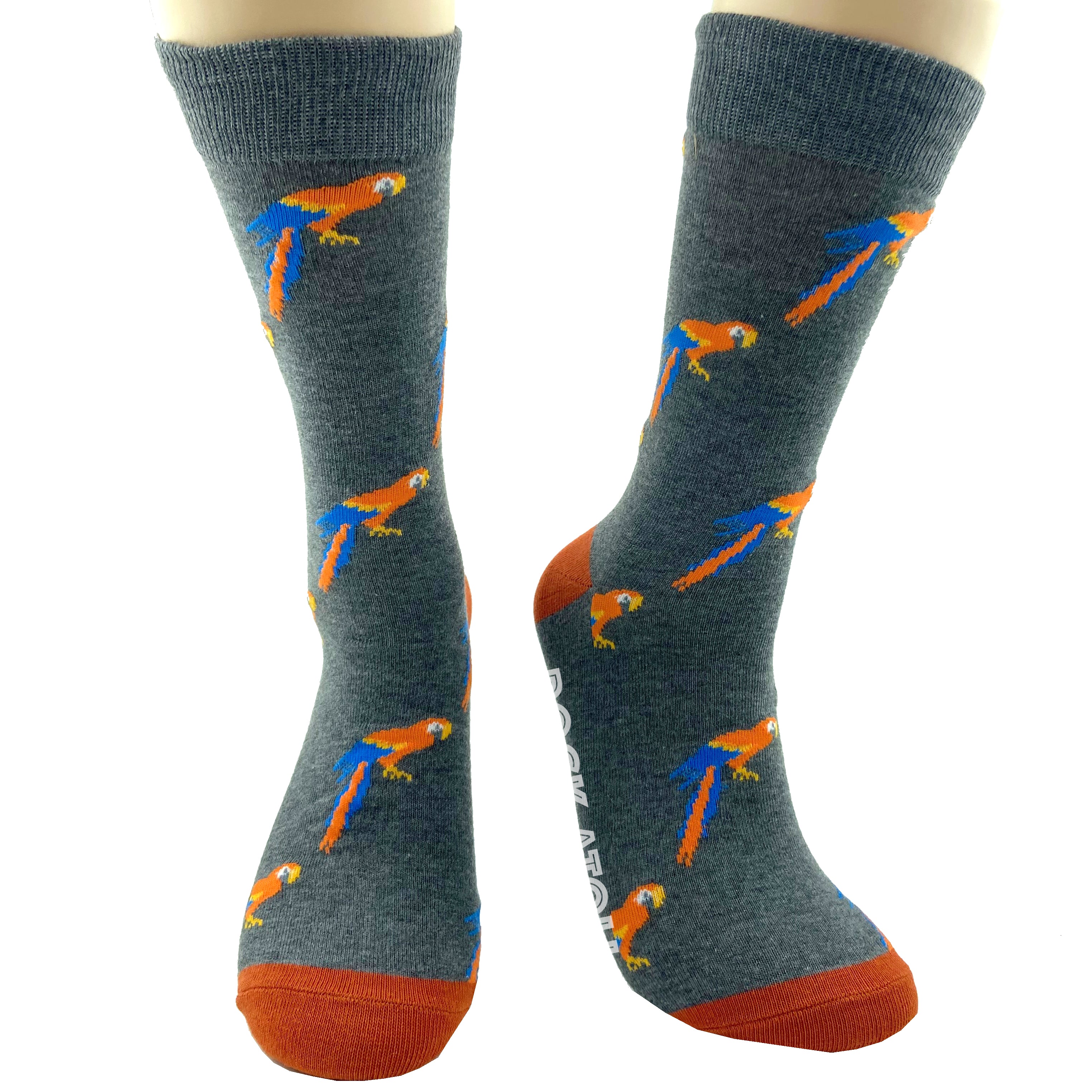 Classic Unisex Tropical Bird Scarlet Red Macaw Parrot Novelty Socks
